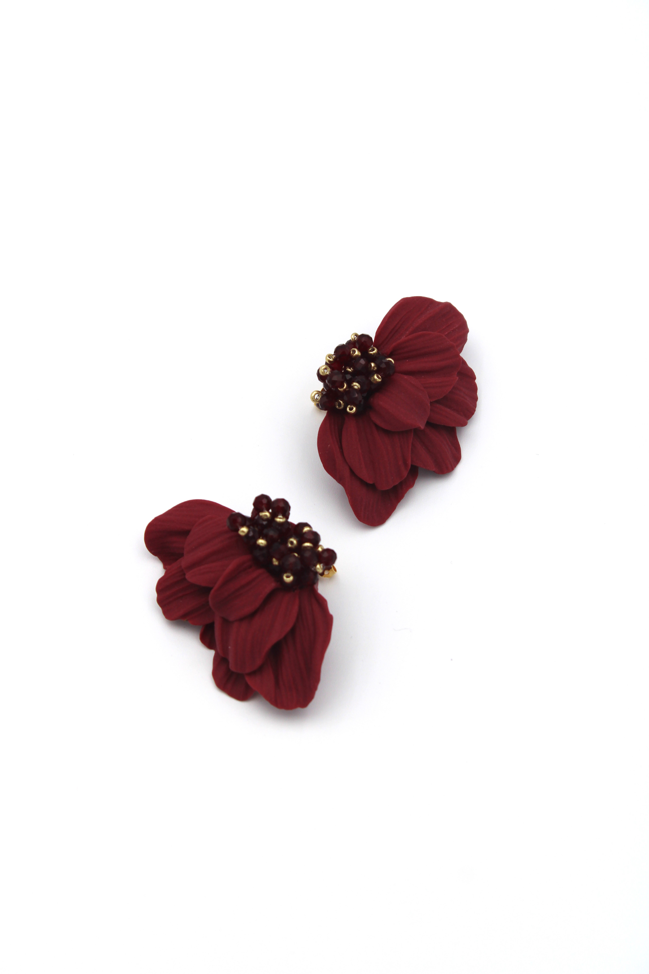 Red Flower Earring