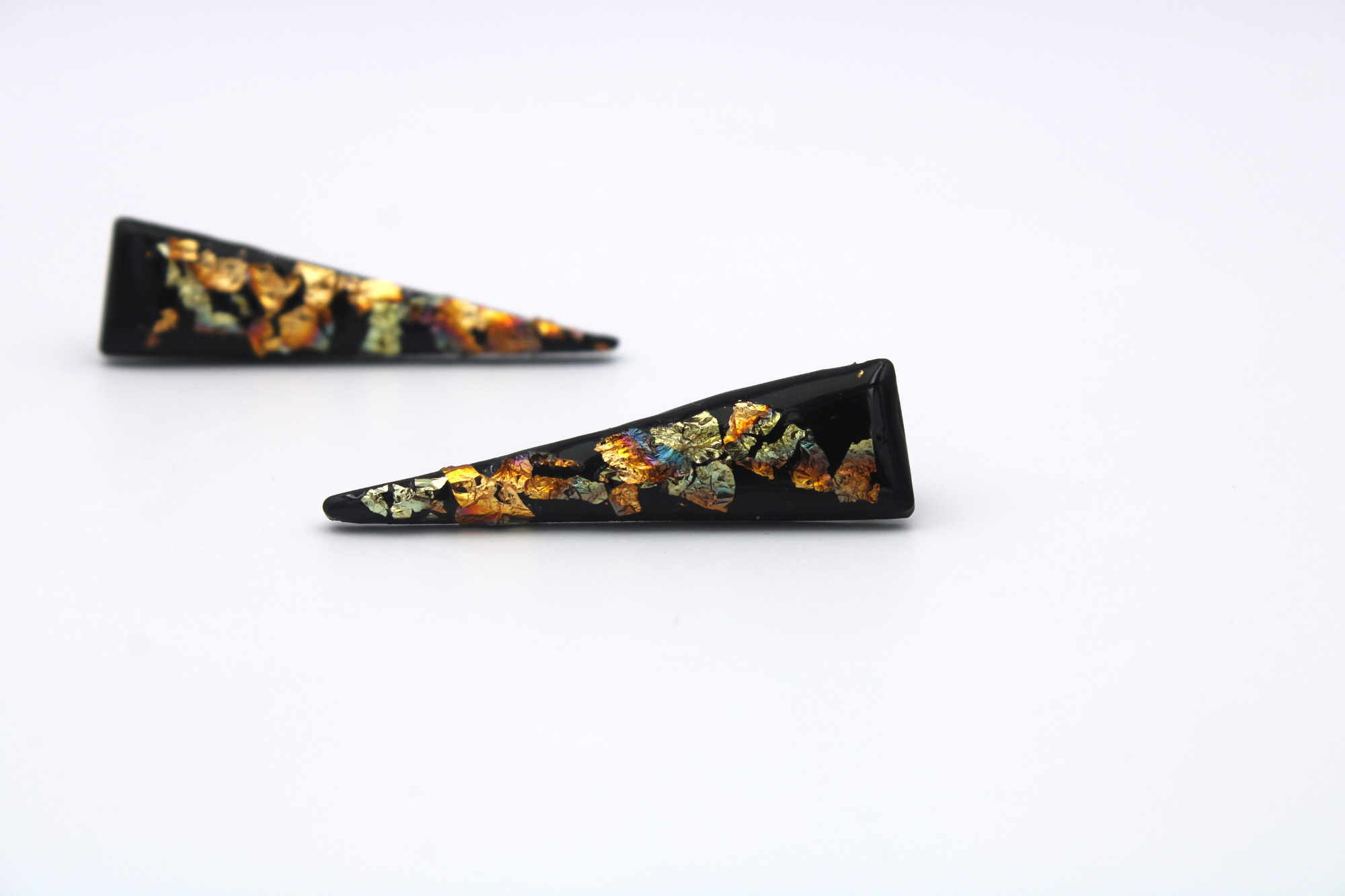 Black Triangle Earring