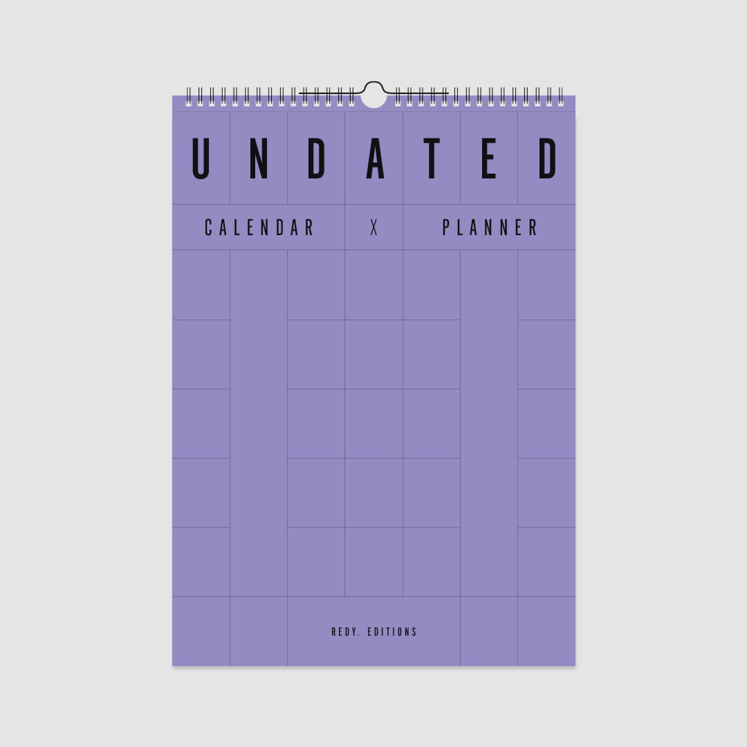 Undated Wall Calendar x Planner
