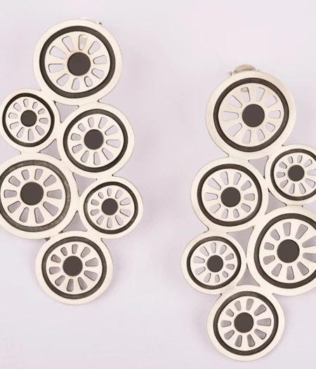 Σκουλαρίκια κύκλοι με οξείδωση