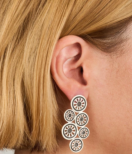 Σκουλαρίκια κύκλοι με οξείδωση