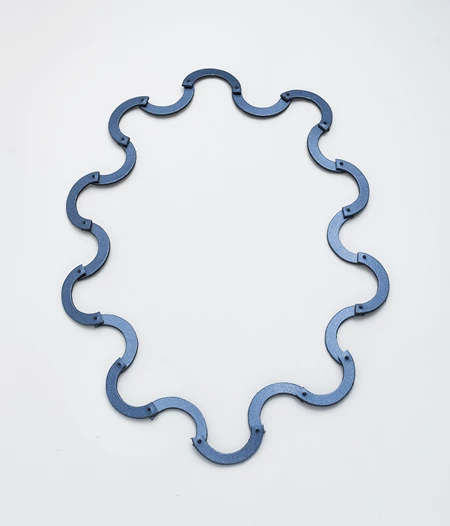 Δερμάτινο κολιέ Semicircles