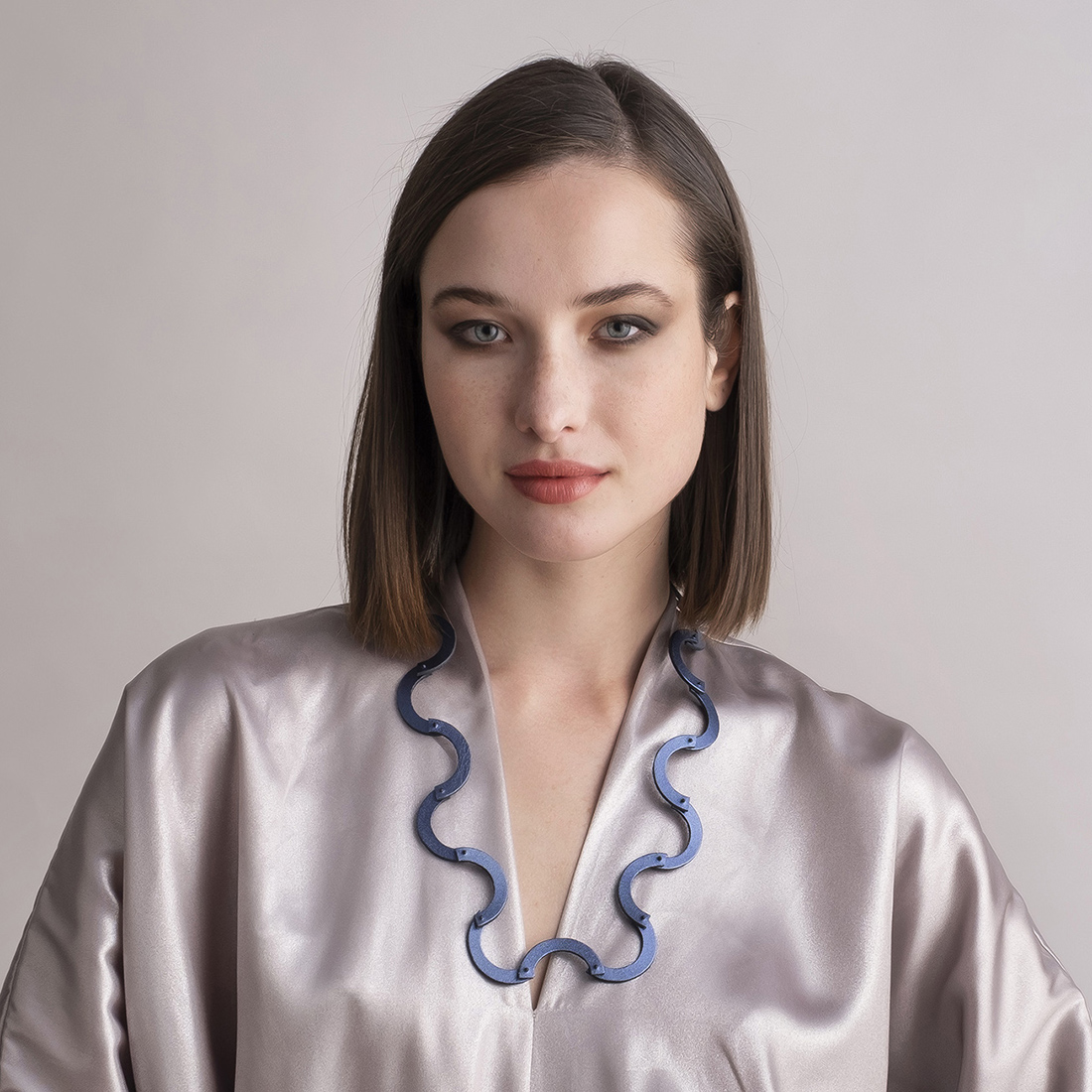 Δερμάτινο κολιέ Semicircles