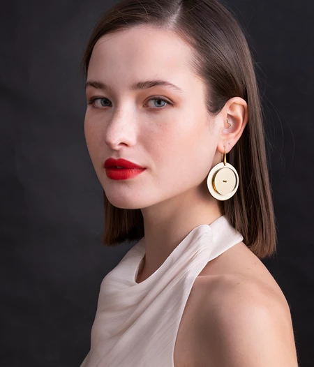 Δερμάτινα σκουλαρίκια Mirror