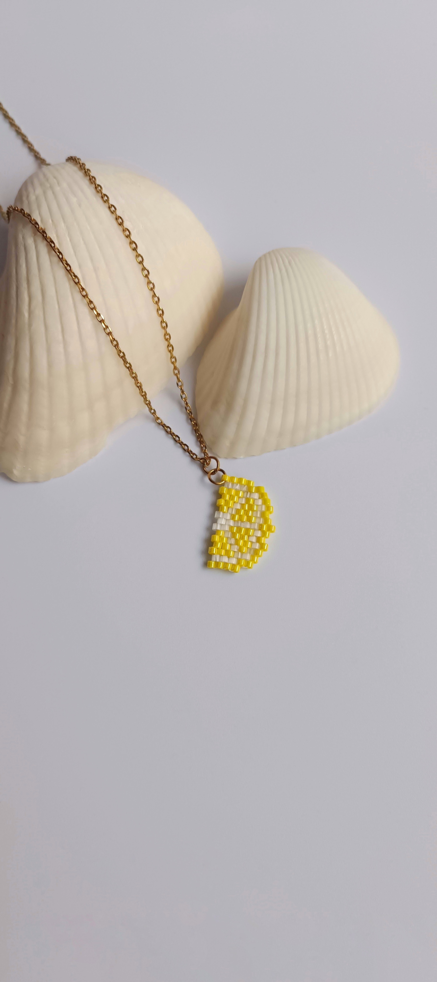 Κολιέ Λεμόνι Με Χάντρες Miyuki 
