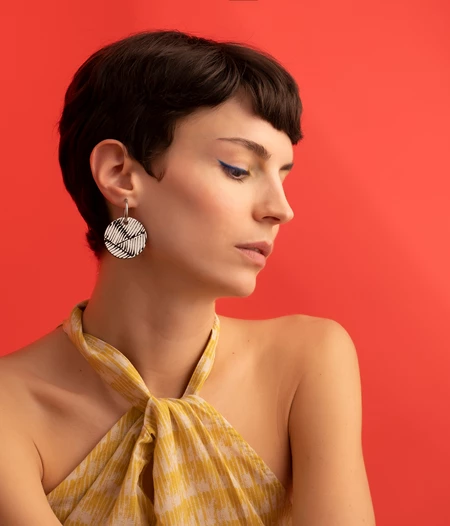 Δερμάτινα Σκουλαρίκια Painted Lines