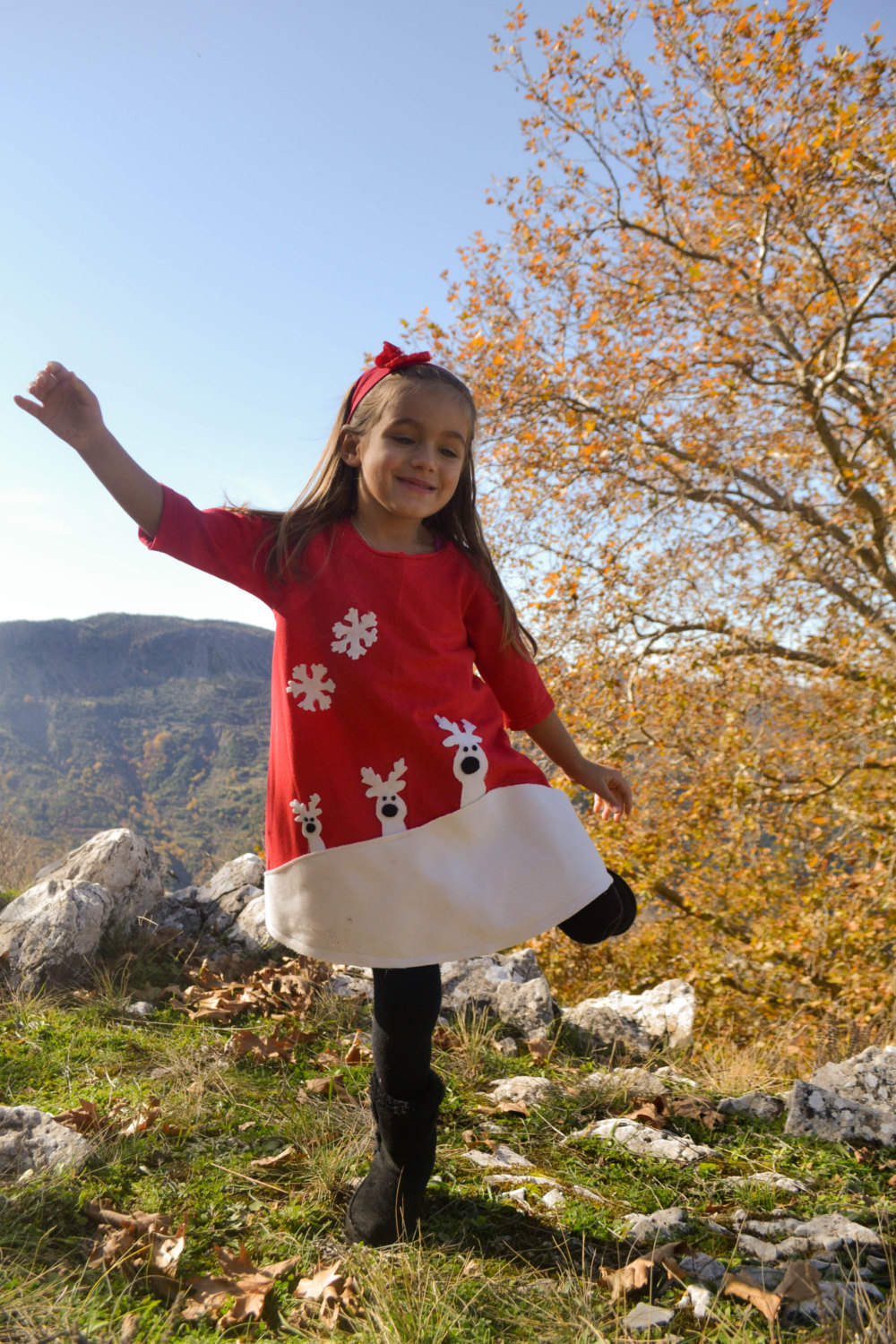 Reindeer Christmas dress