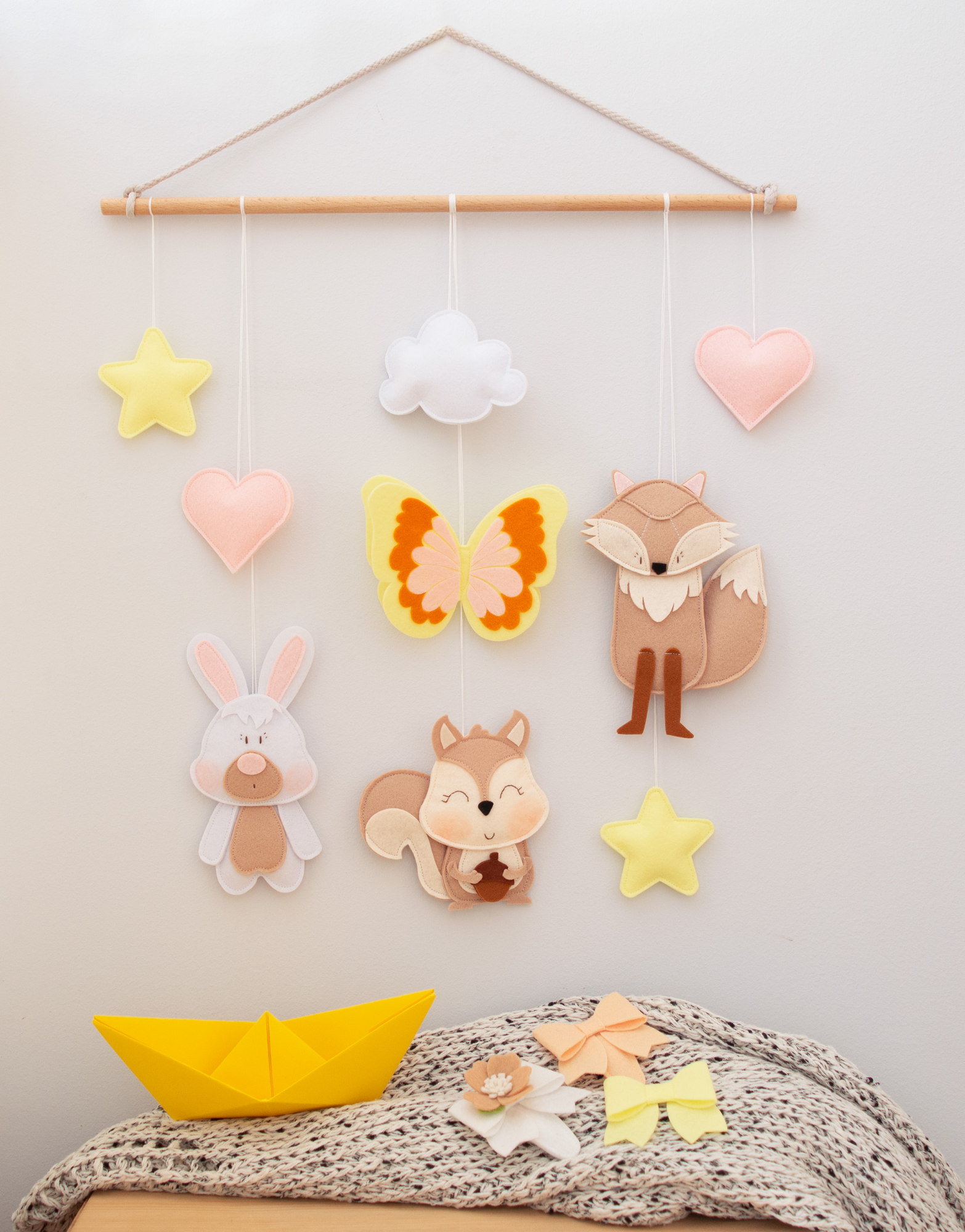 Κρεμαστό Τοίχου - Ζώα του Δάσους