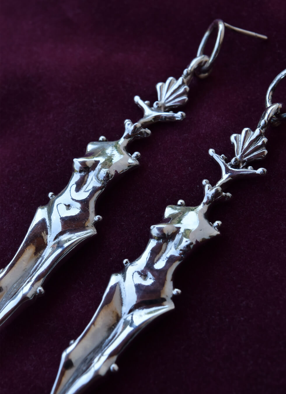 Venus Silver Dangle Earrings