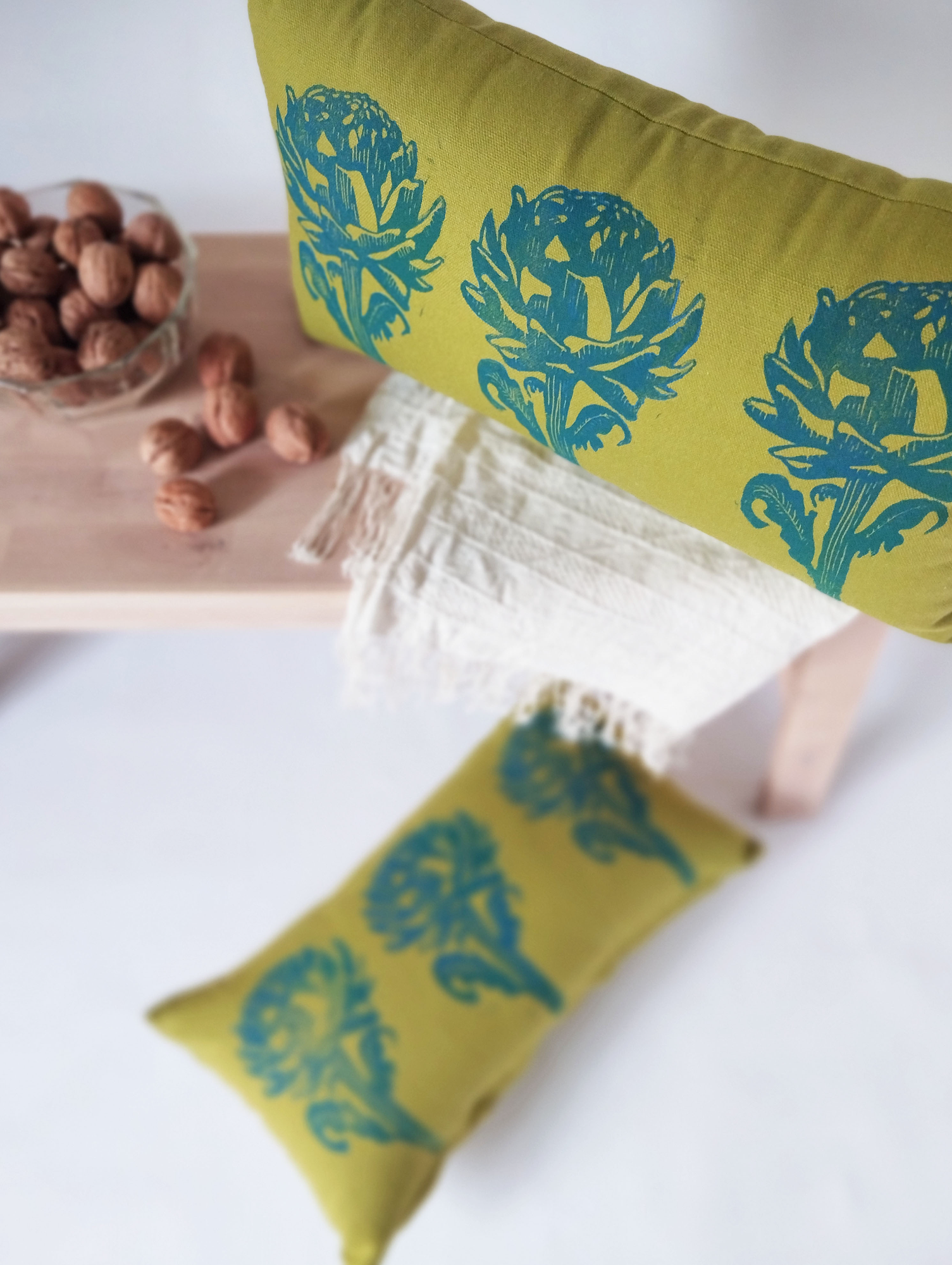 Διακοσμητικό Μαξιλάρι Τυπωμένο με Χαρακτικό