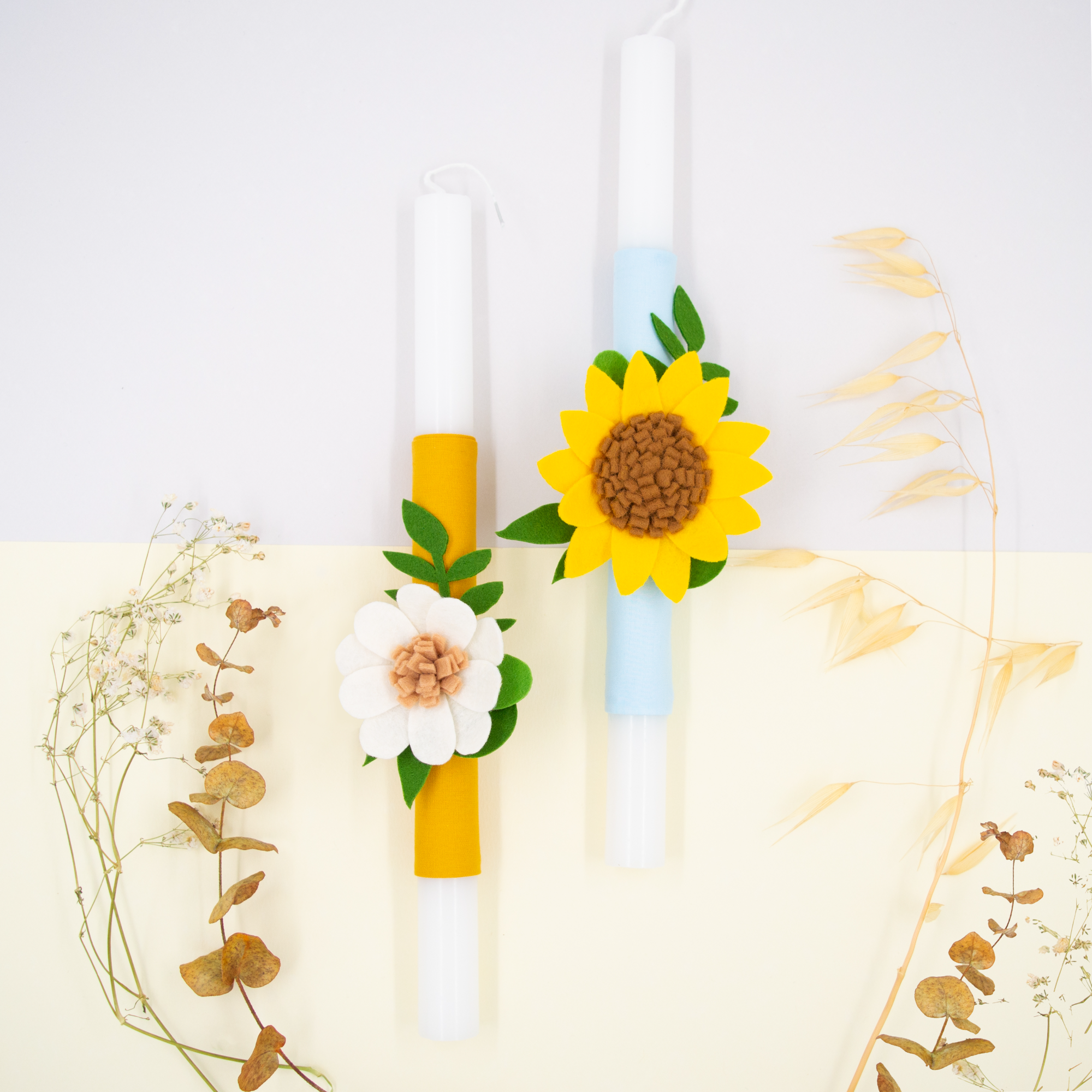 Πασχαλινές Λαμπάδες - Λουλούδια