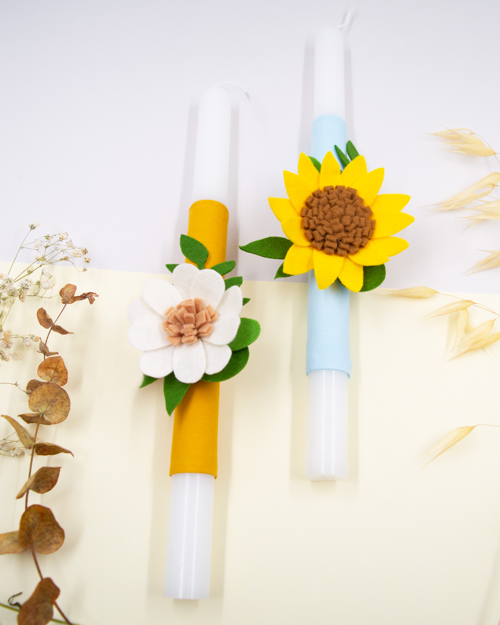 Πασχαλινές Λαμπάδες - Λουλούδια