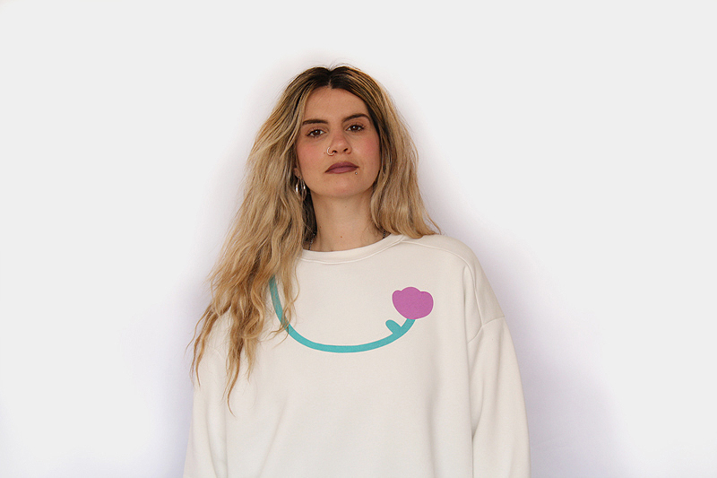 Εκρού Φούτερ Τουλίπα