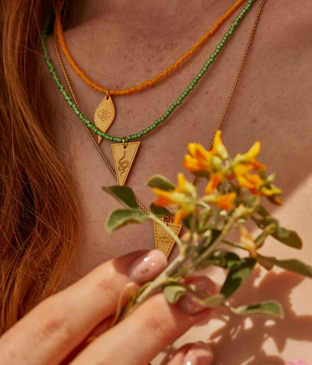 Dendritic Agate 'Snake' Necklace