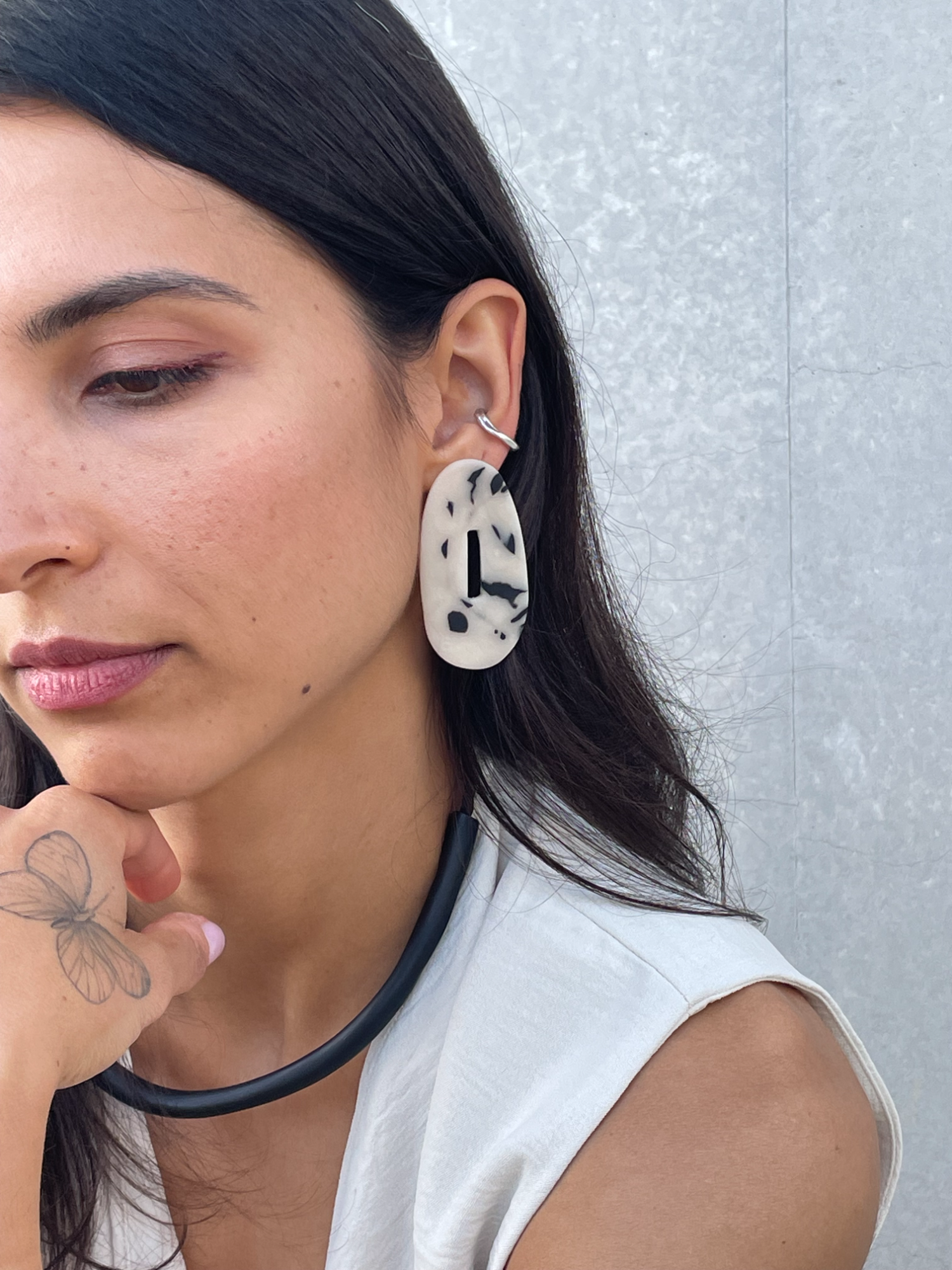 Tarrazzo oval earrings