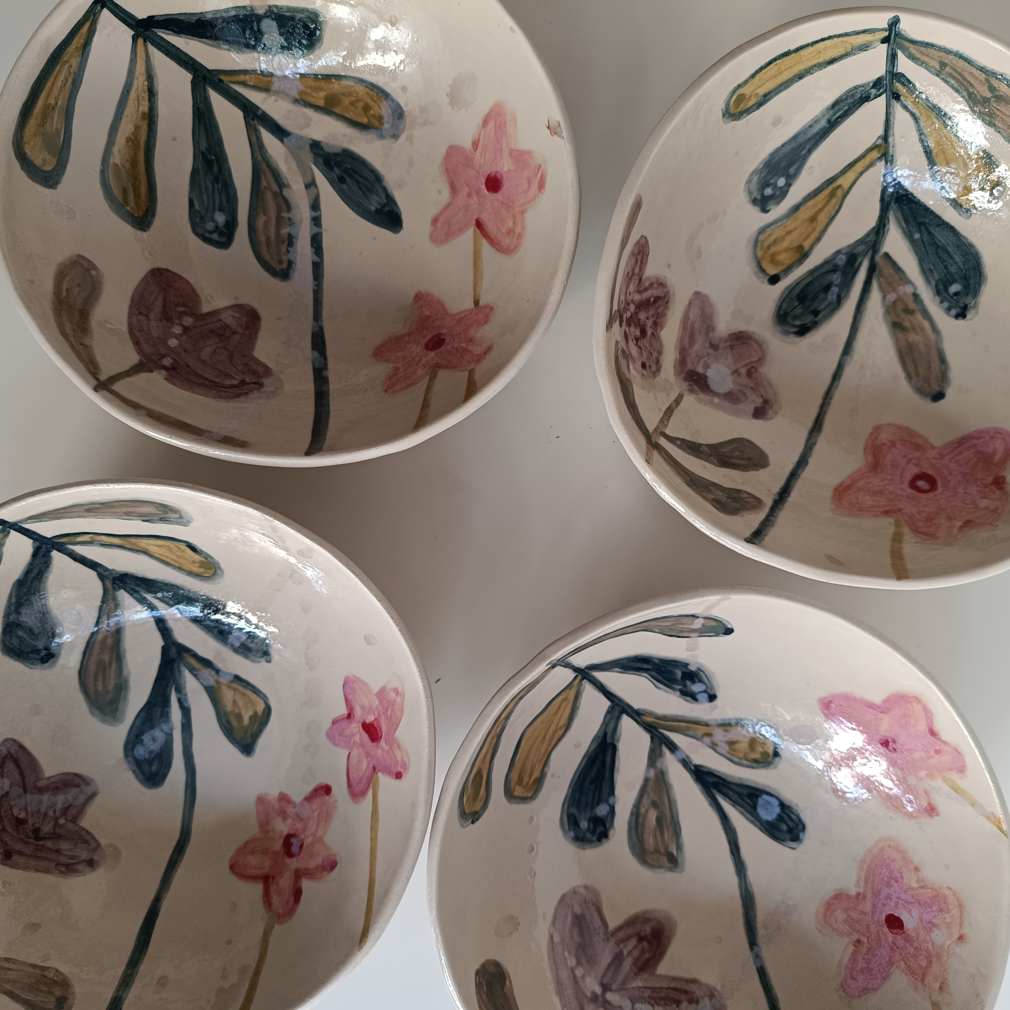 Abstract Spring Floral Design Cereal Bowl