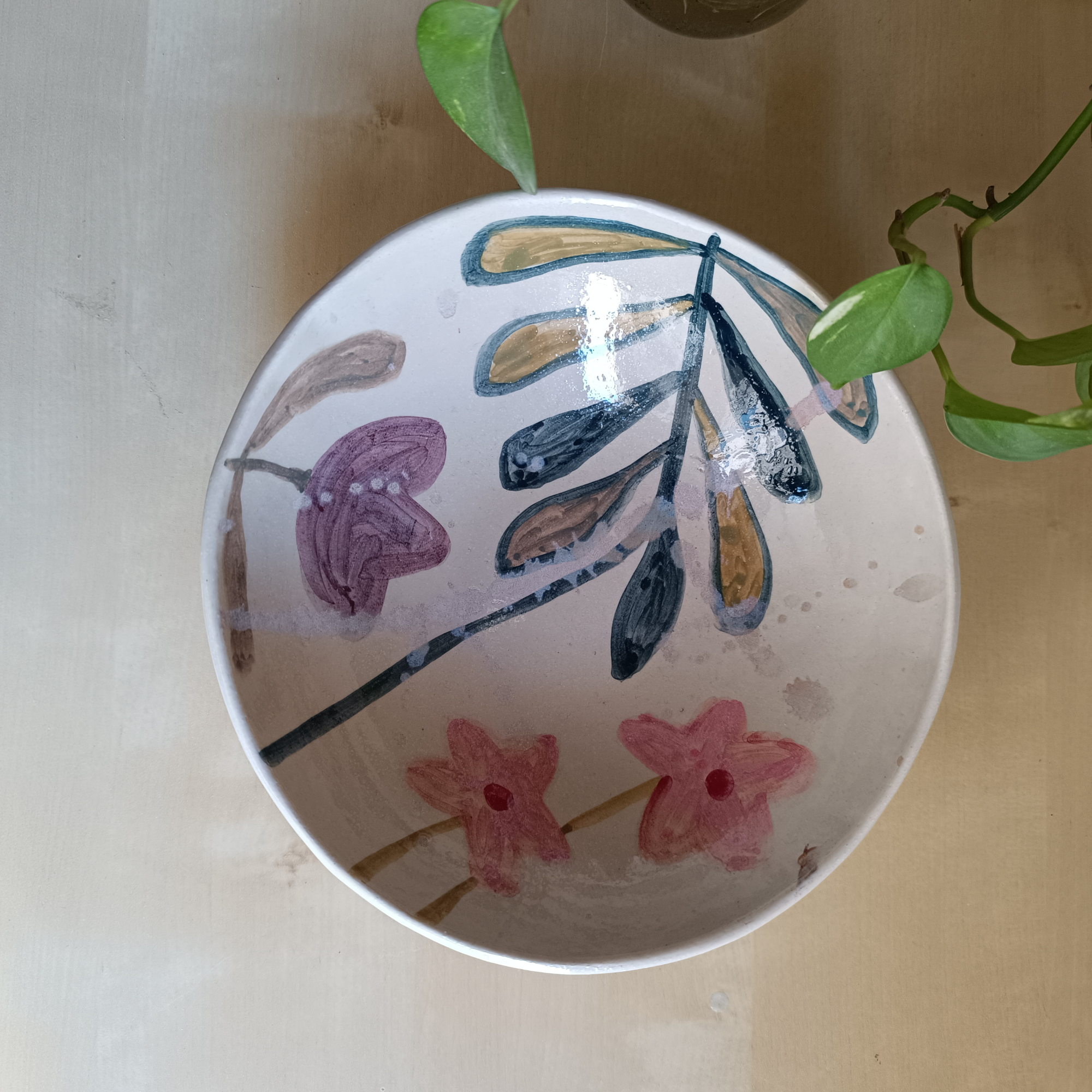 Abstract Spring Floral Design Cereal Bowl