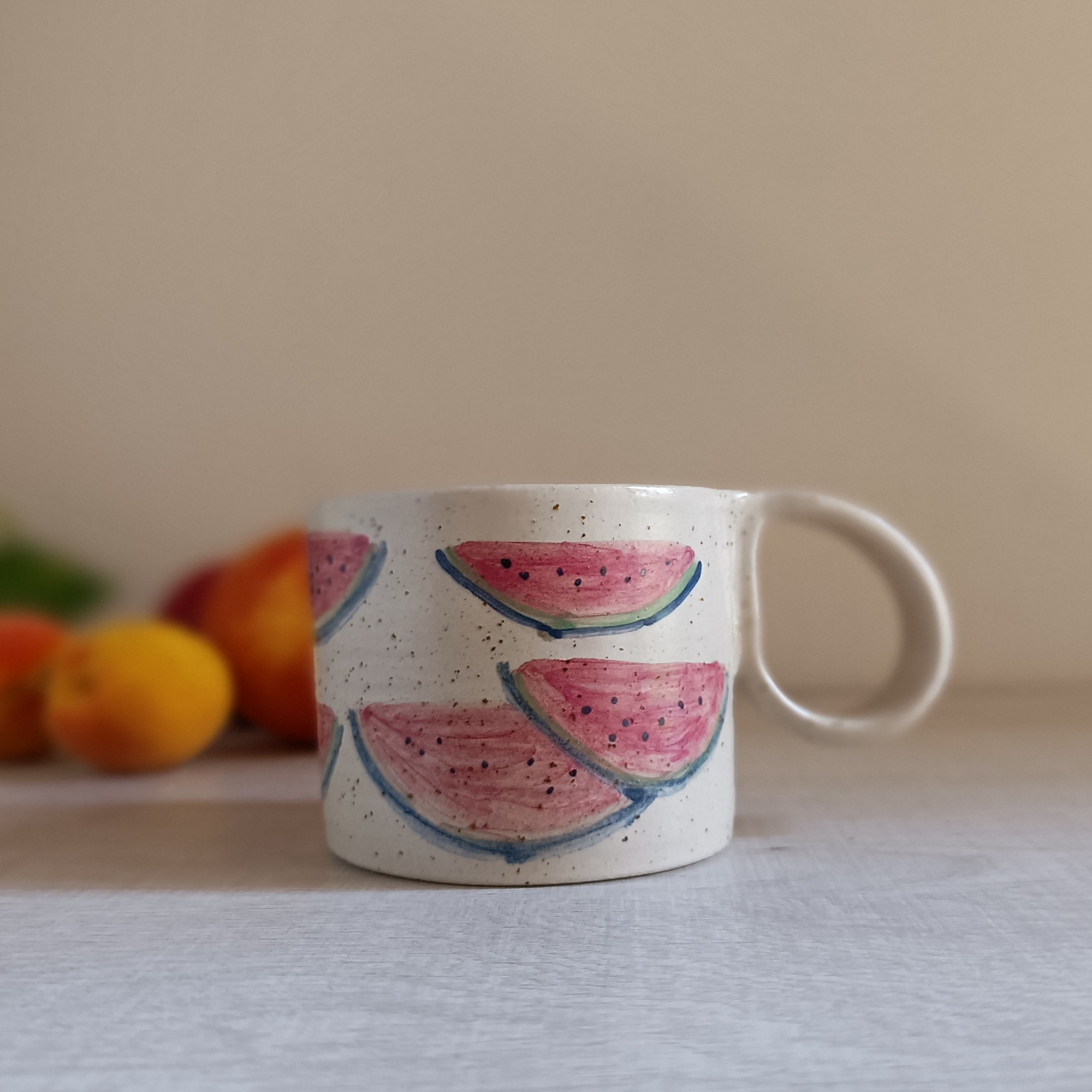 Stoneware Summer Watermelon Mug