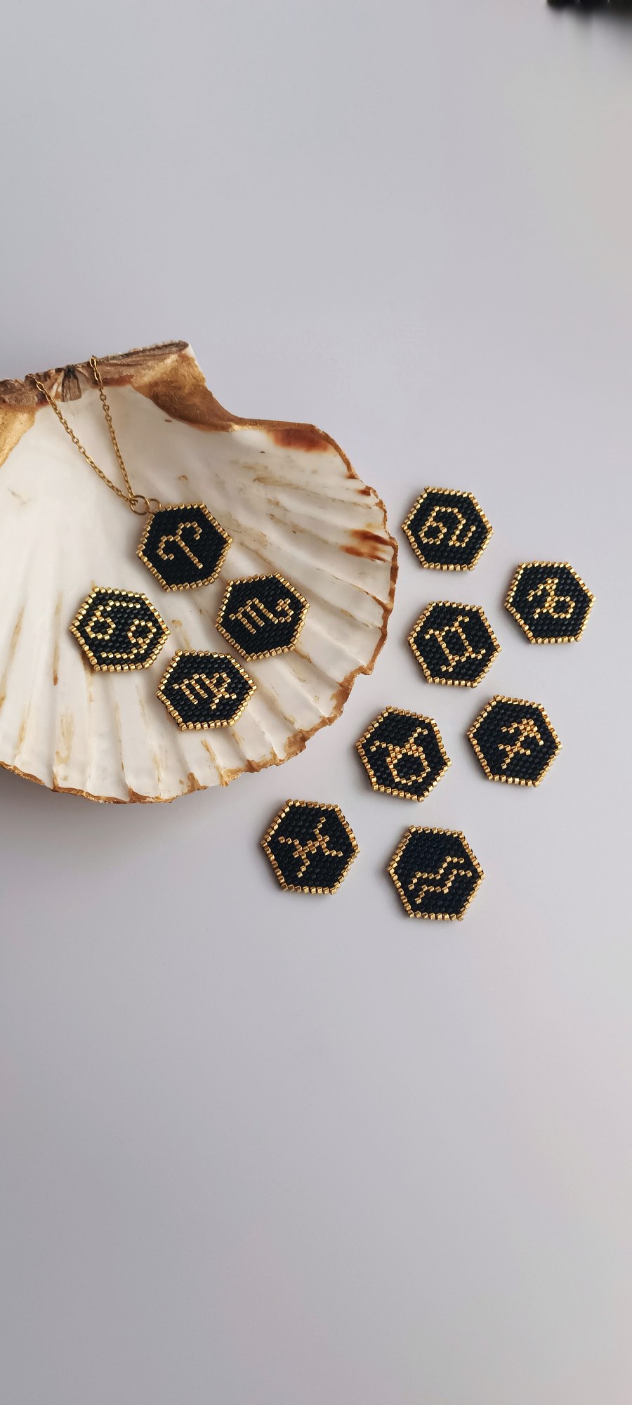 Zodiac Necklace with Miyuki Beads