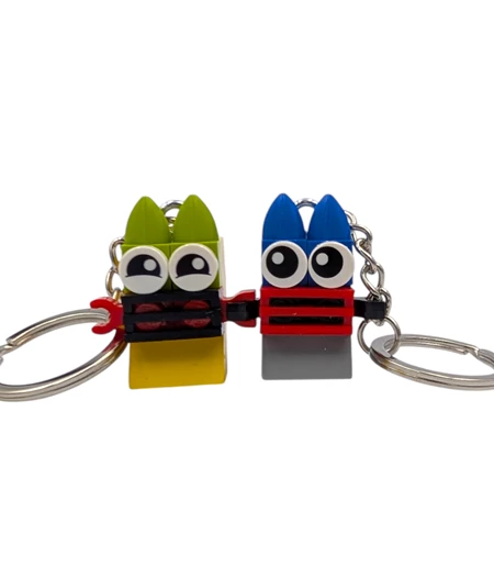 Holding Hands Brick Keychains