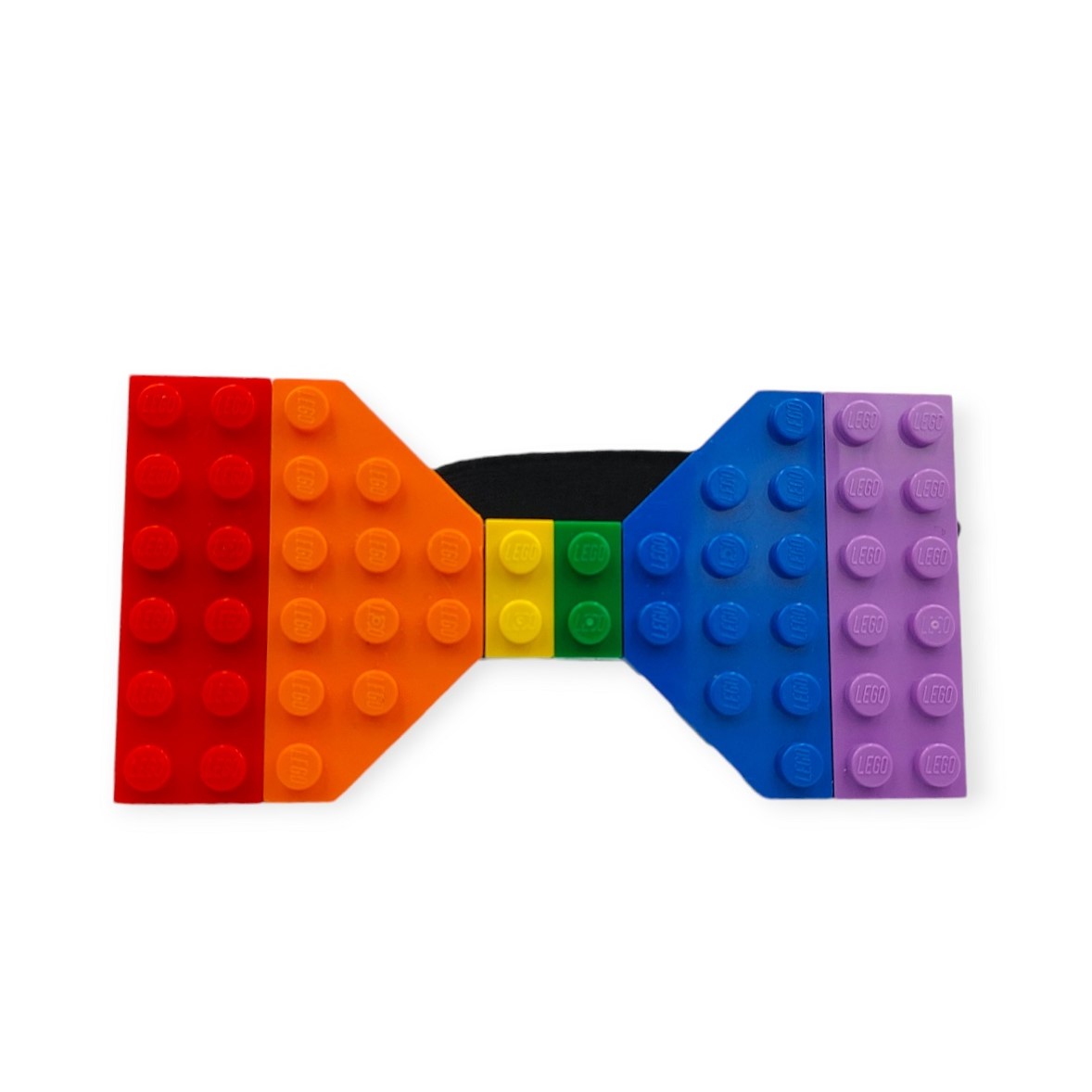 Rainbow brick bow tie