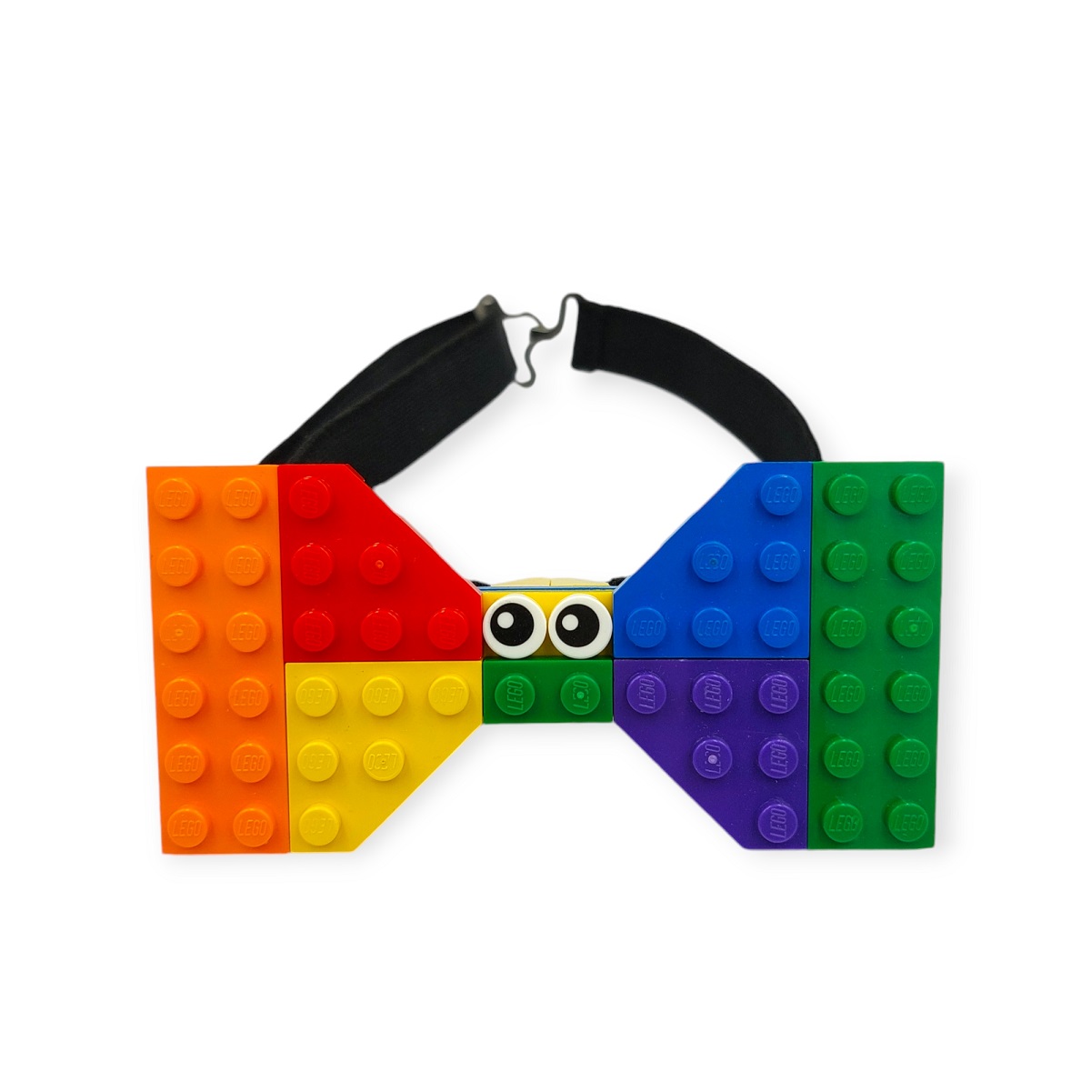 Rainbow brick bow tie