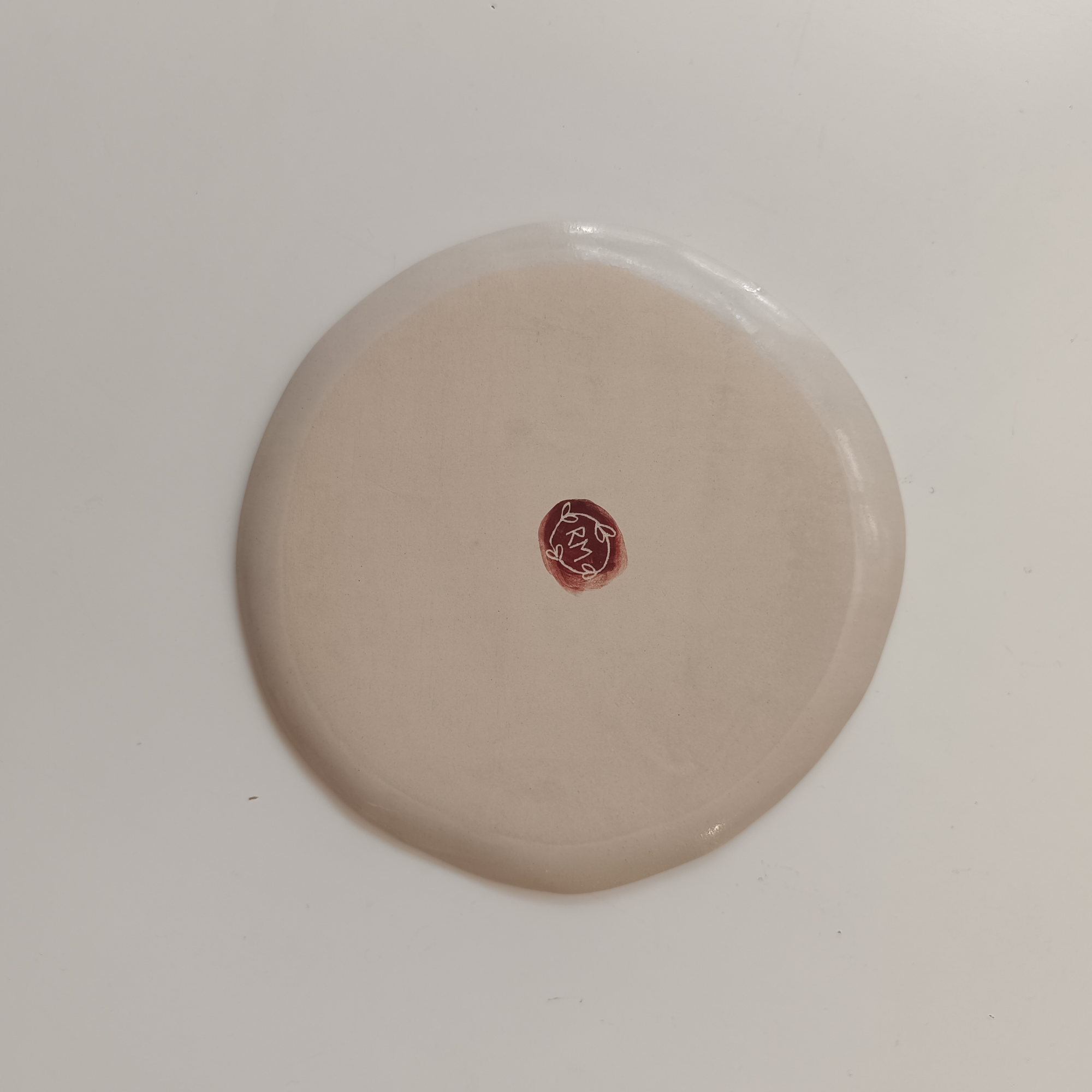 Abstract Fall Floral Design Stoneware Dish