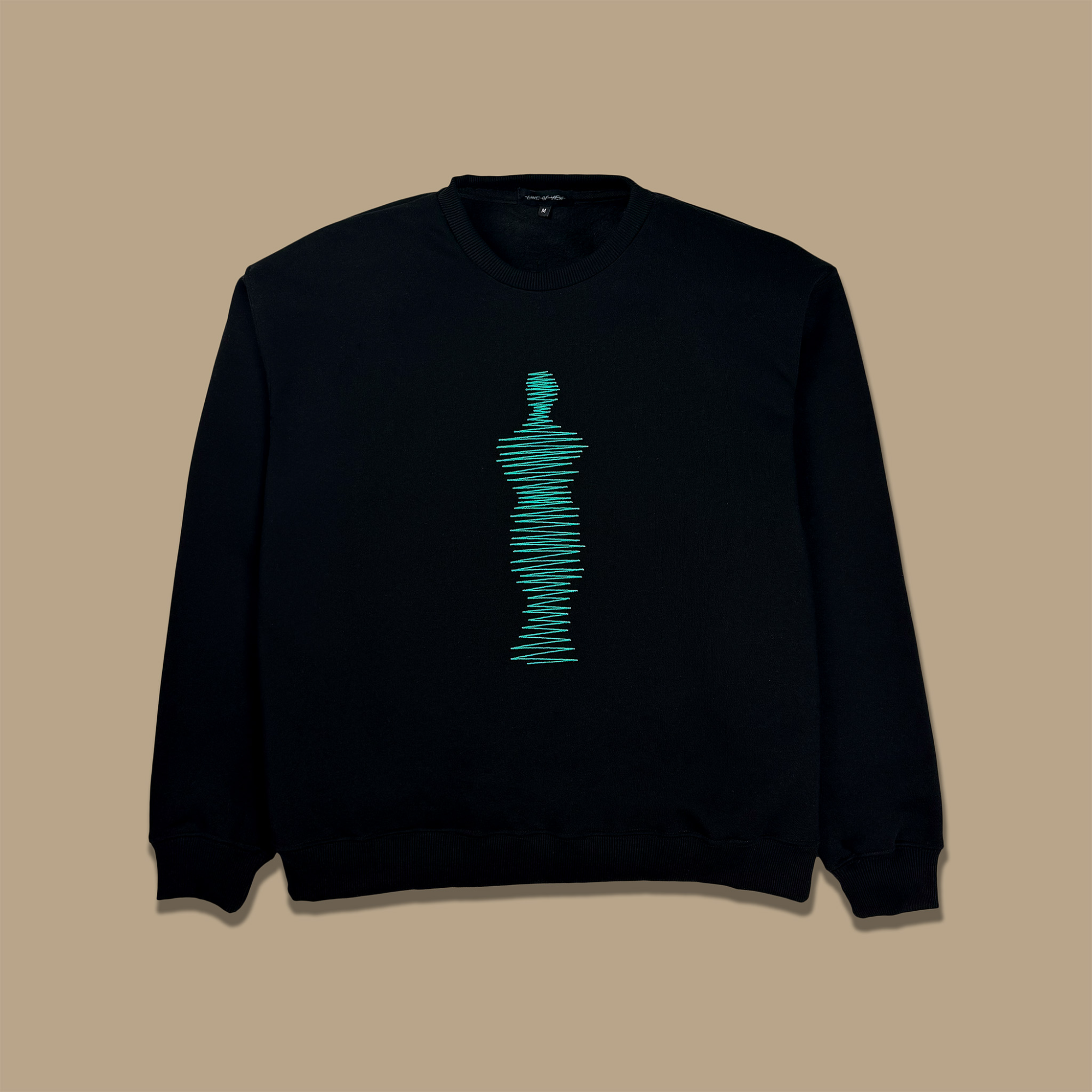 Reflection of Oneself Crewneck - Black/Turquoise