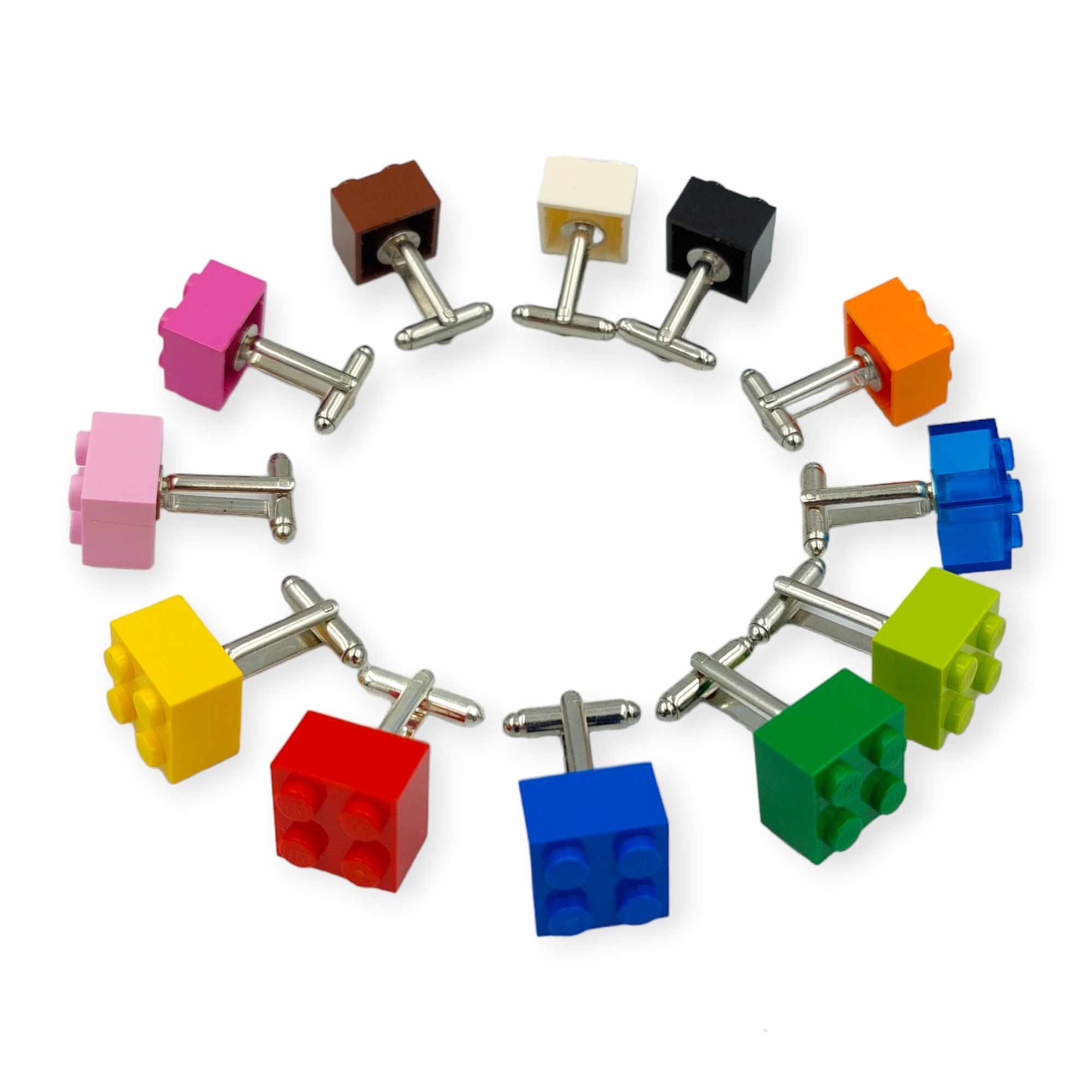 2×2 square brick cufflinks