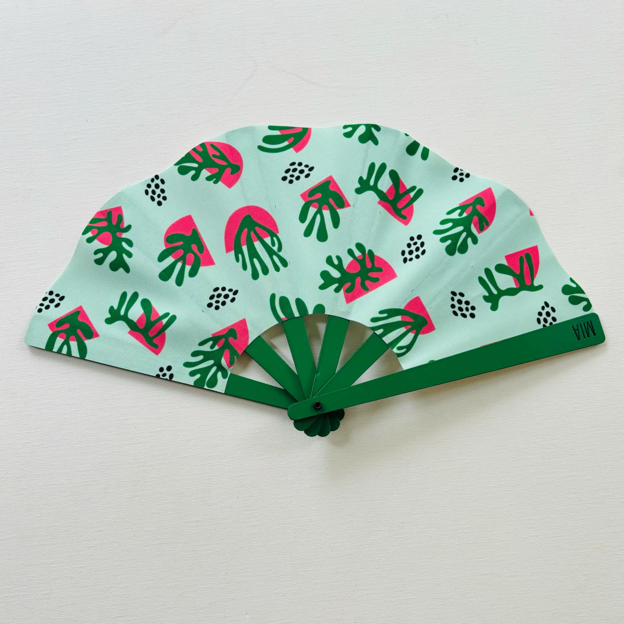 Ροζ/πράσινη βεντάλια 