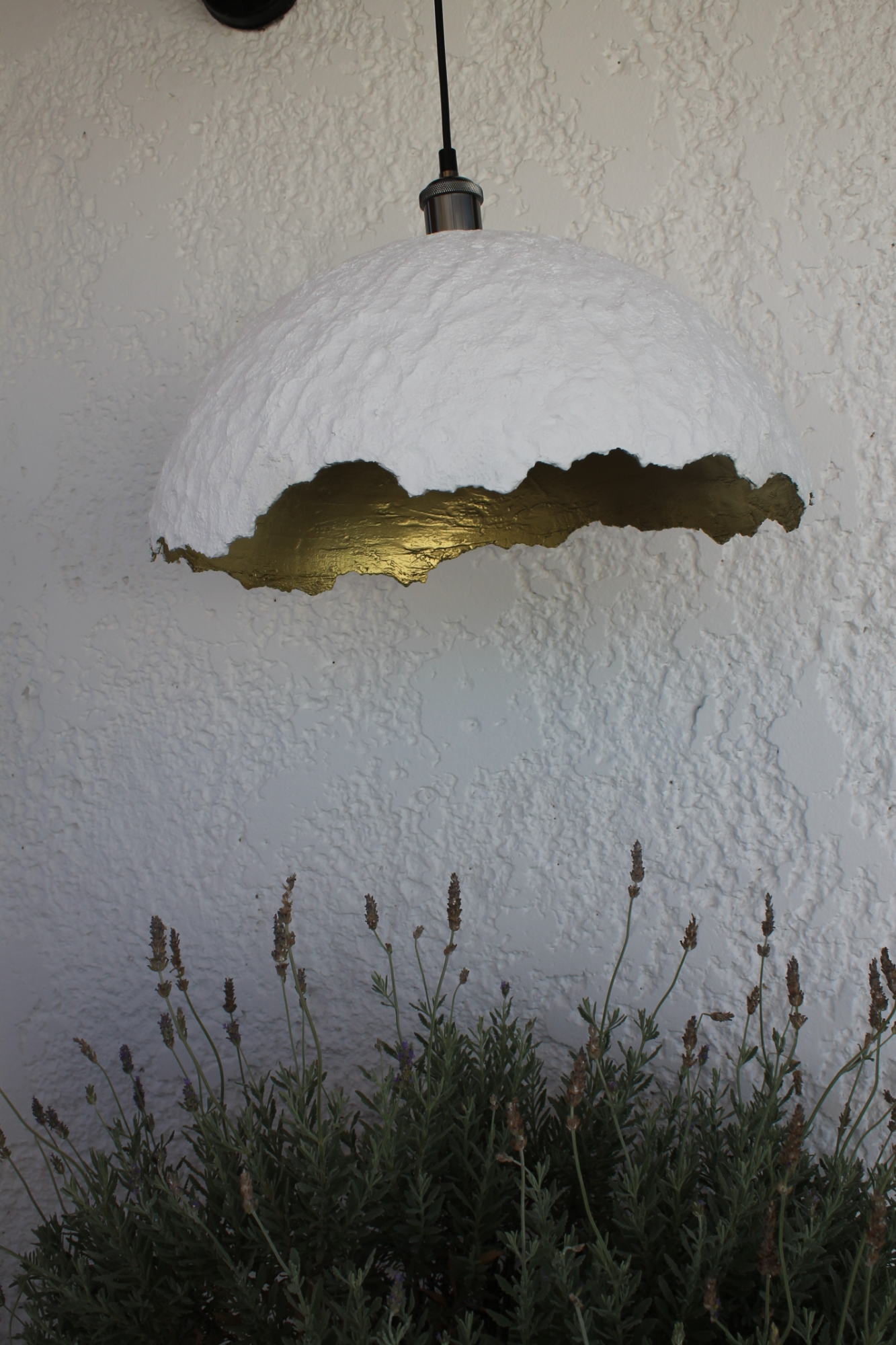 Papier mache lampshade - Κρεμαστό φωτιστικό