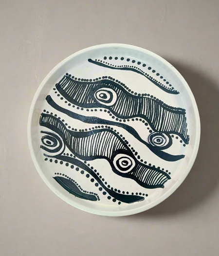 Διακοσμητικός στρογγυλός δίσκος Doodle art
