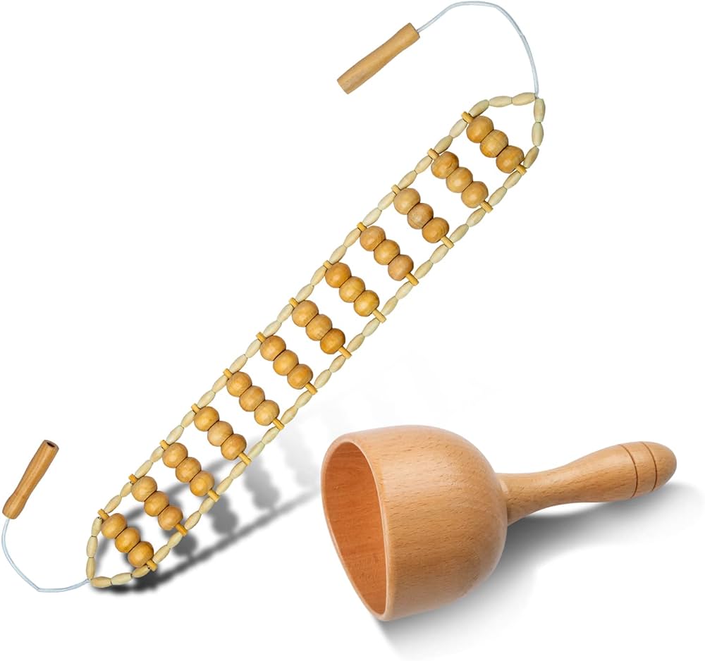 Ξύλινα Εργαλεία για Μασάζ και Μαδεροθεραπεία Wood Therapy Massage Set, 5τμχ