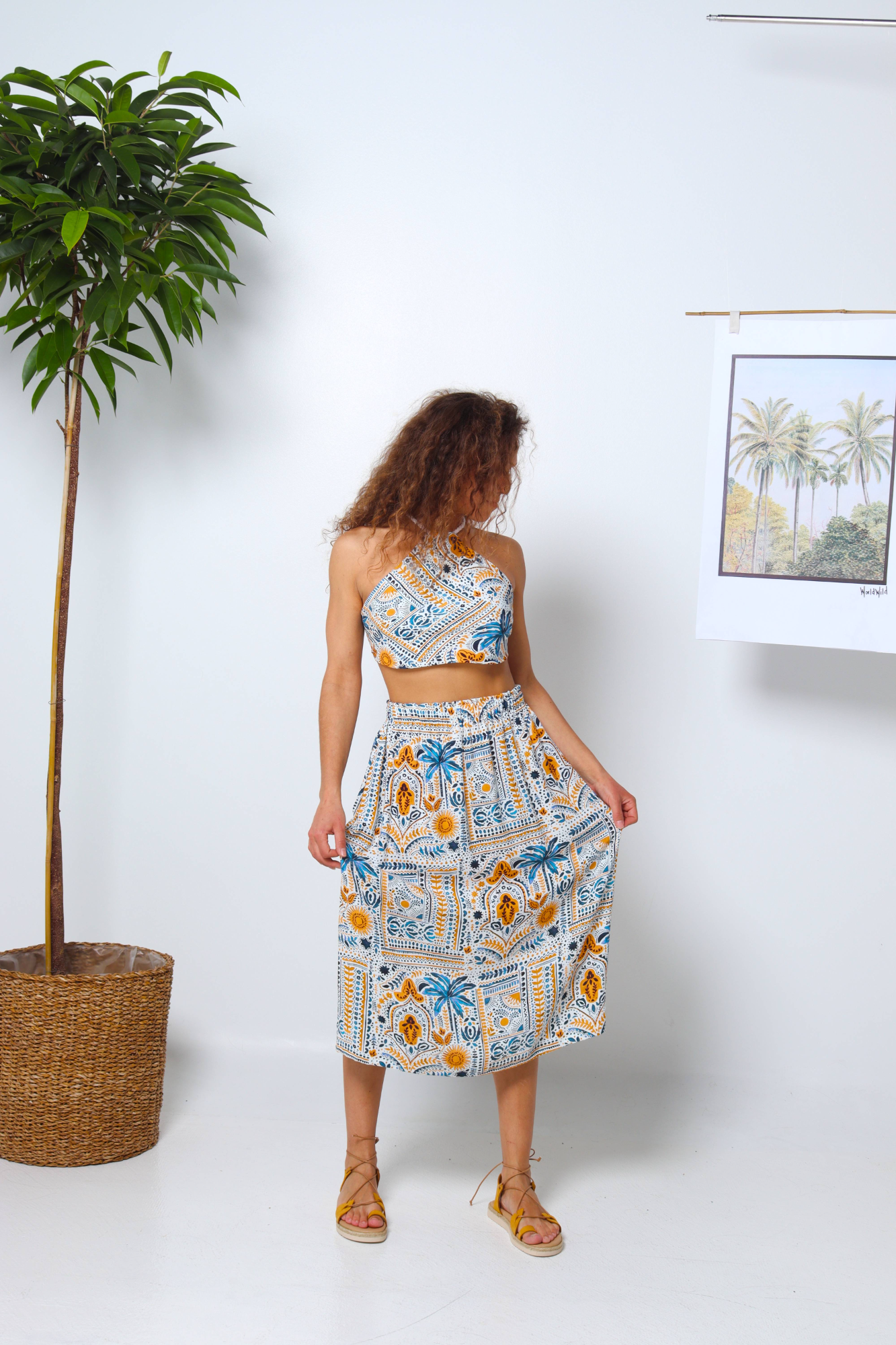 Summer Love Crop Top & Skirt Set – Tropical Dream Summer Outfit