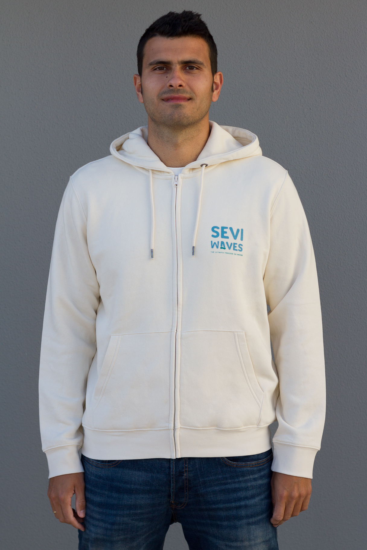 Men Brake the Waves-Zipper Hoodie