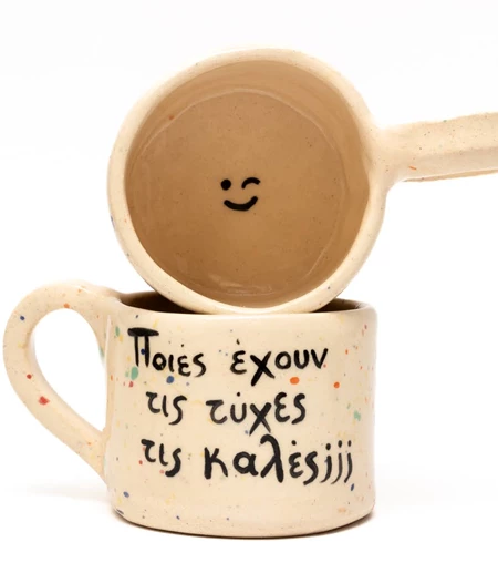 Handpainted Ceramic Mug with quotes