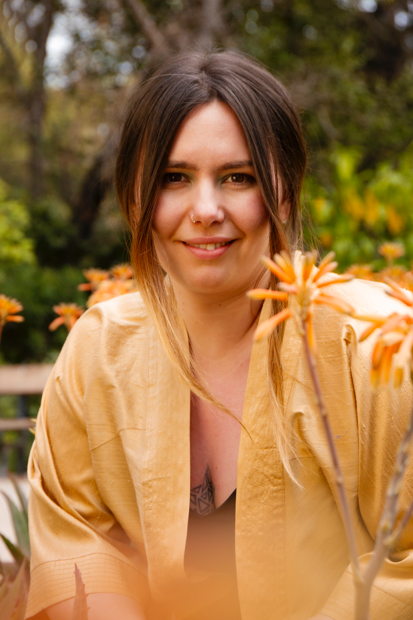 "Golden whisper kimono" 