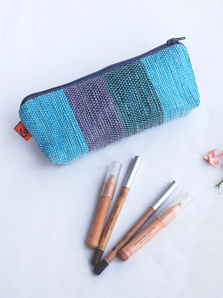 Small Travel Pouch in Upcycled & Organic Materials