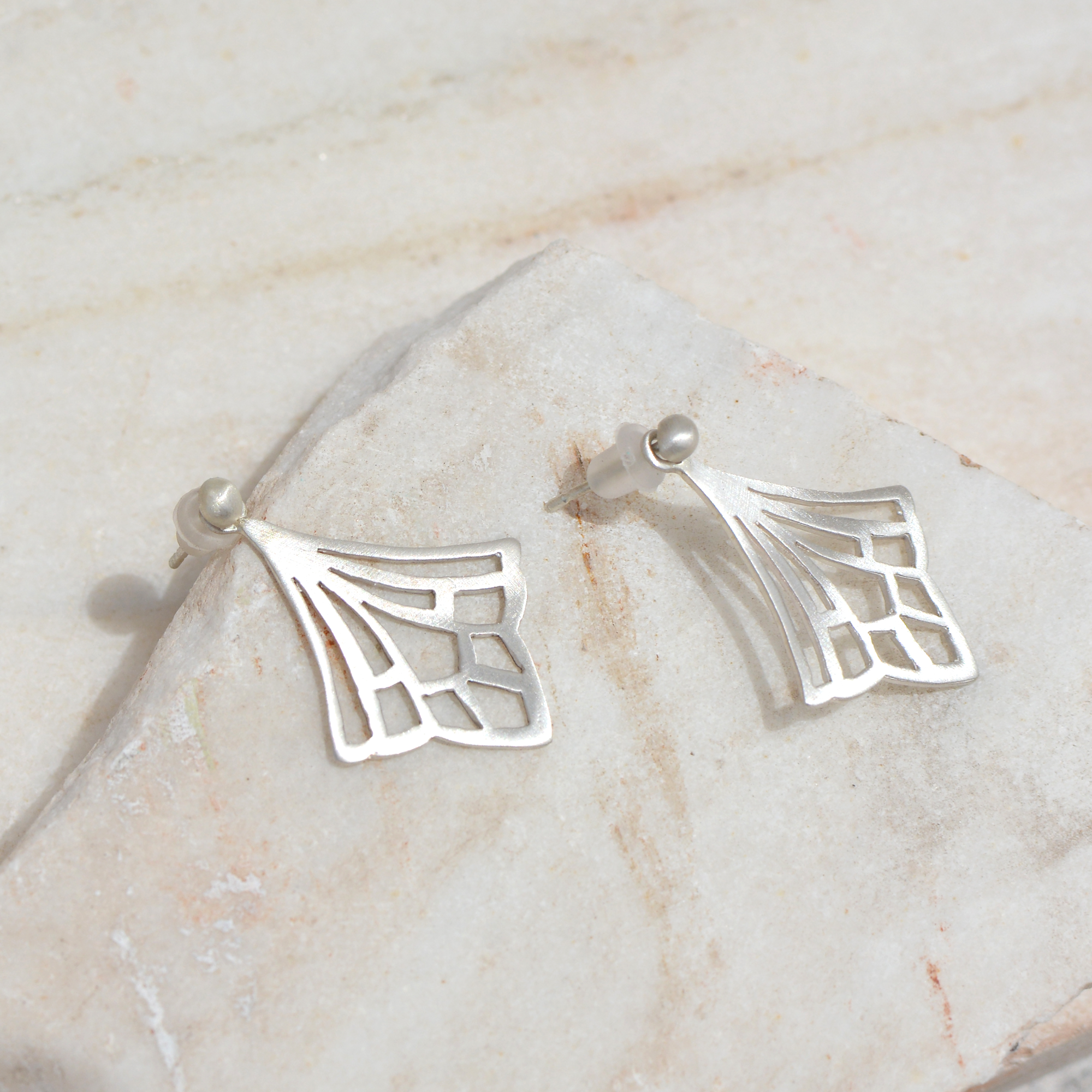 Σκουλαρίκια λουλούδια Αrt Deco.