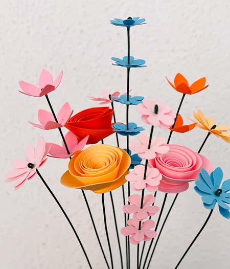 Mini Paper Flower Bouquet