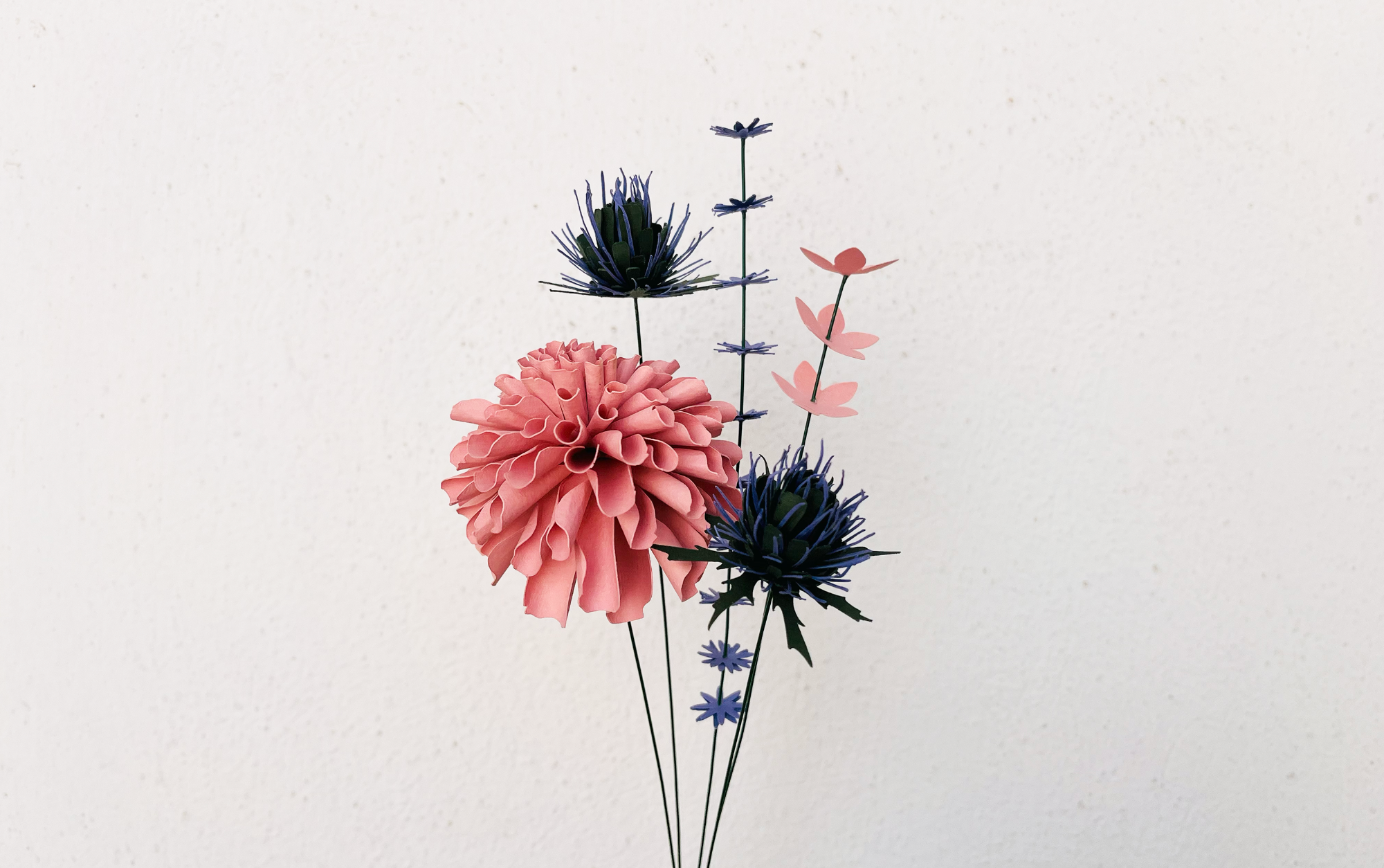 Paper Marigold & Thistle Bouquet 