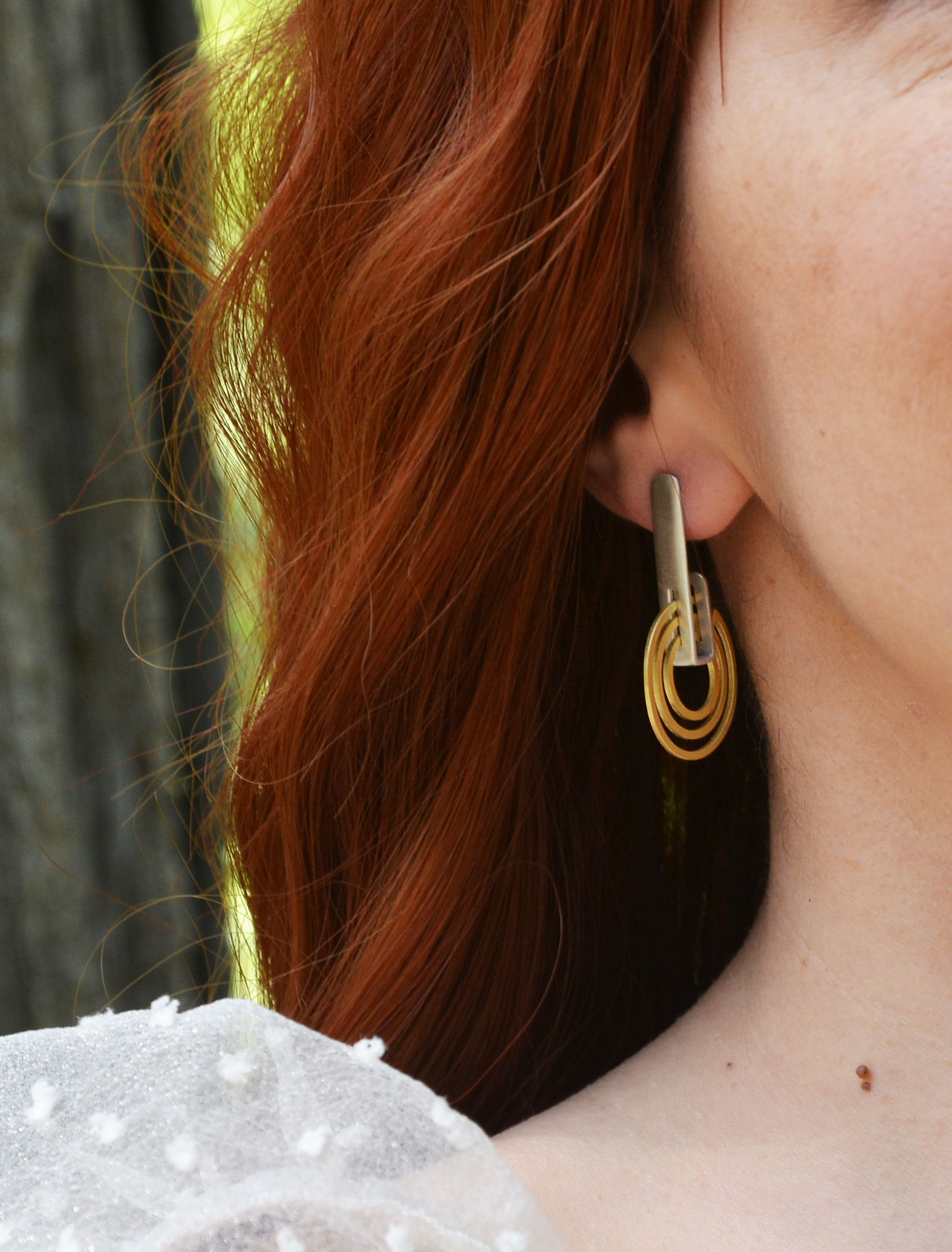 Σκουλαρίκια καρφωτά Bauhaus κύκλοι.