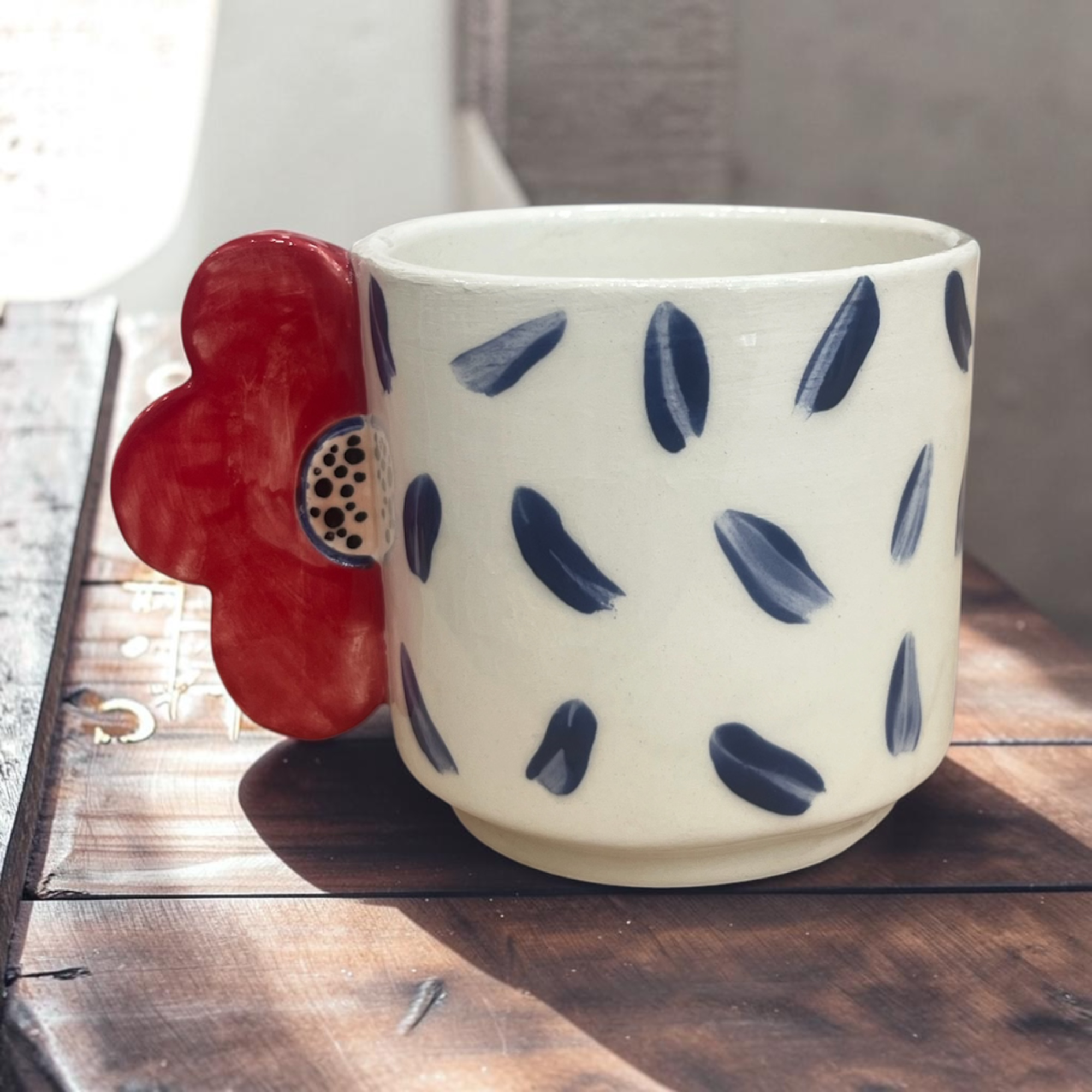 Red bloom mug