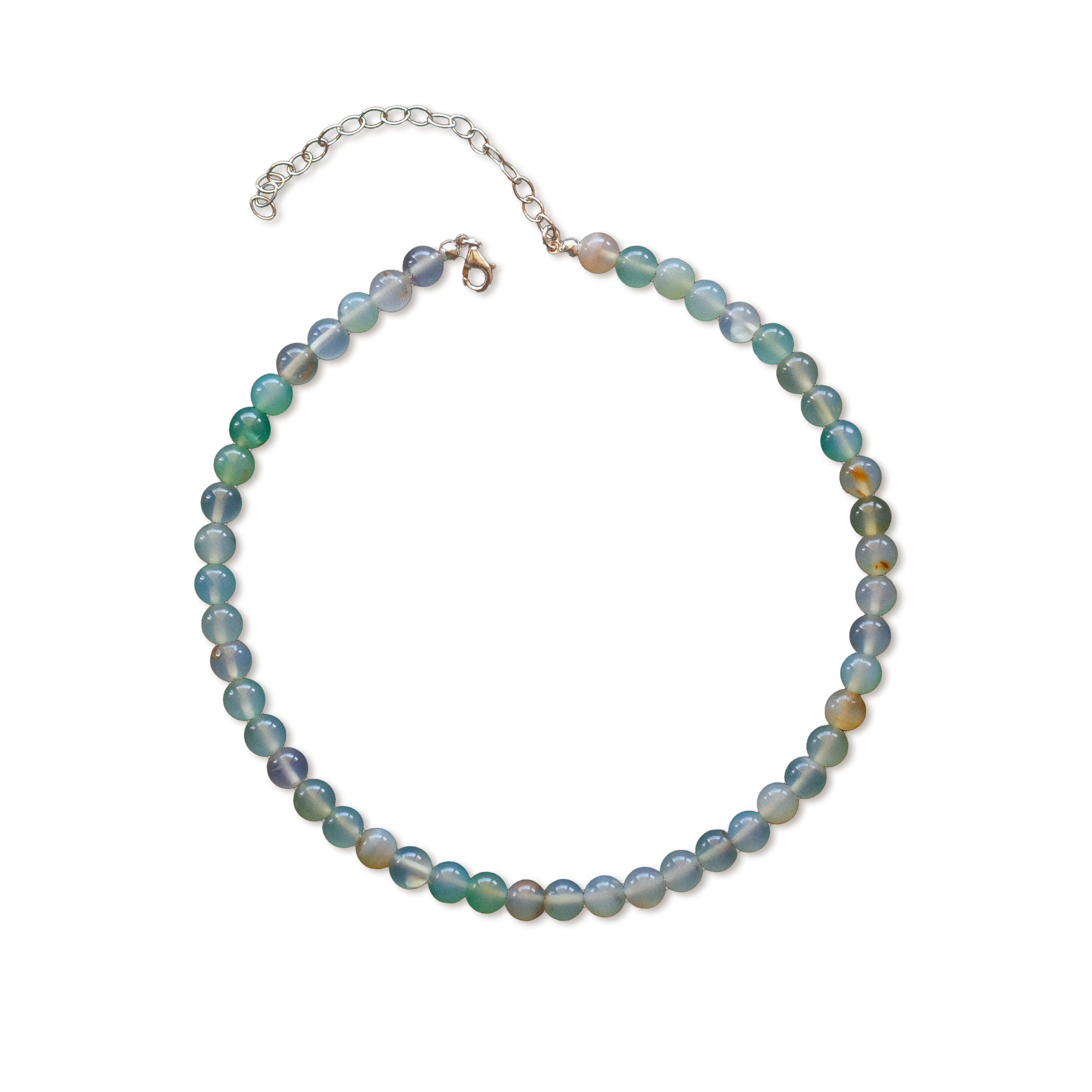 Green agate necklace