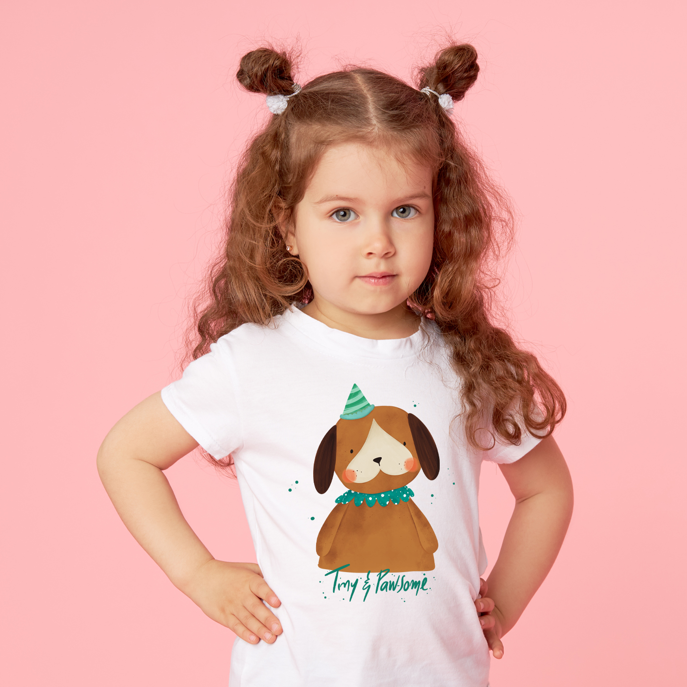 Κοντομάνικο T-Shirt Σκυλάκι Tiny & Pawsome