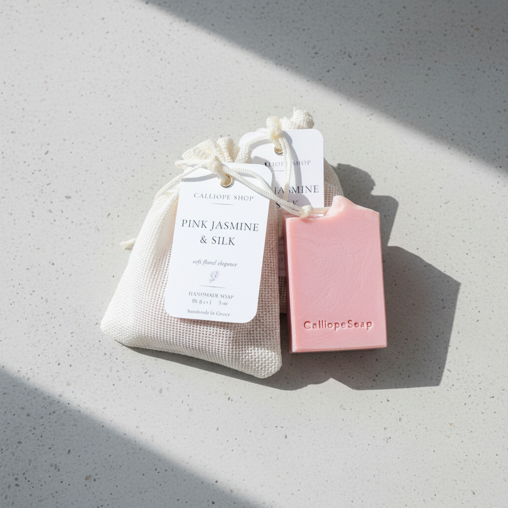 Σαπούνι Pink Jasmine με Μετάξι & Καολίνη
