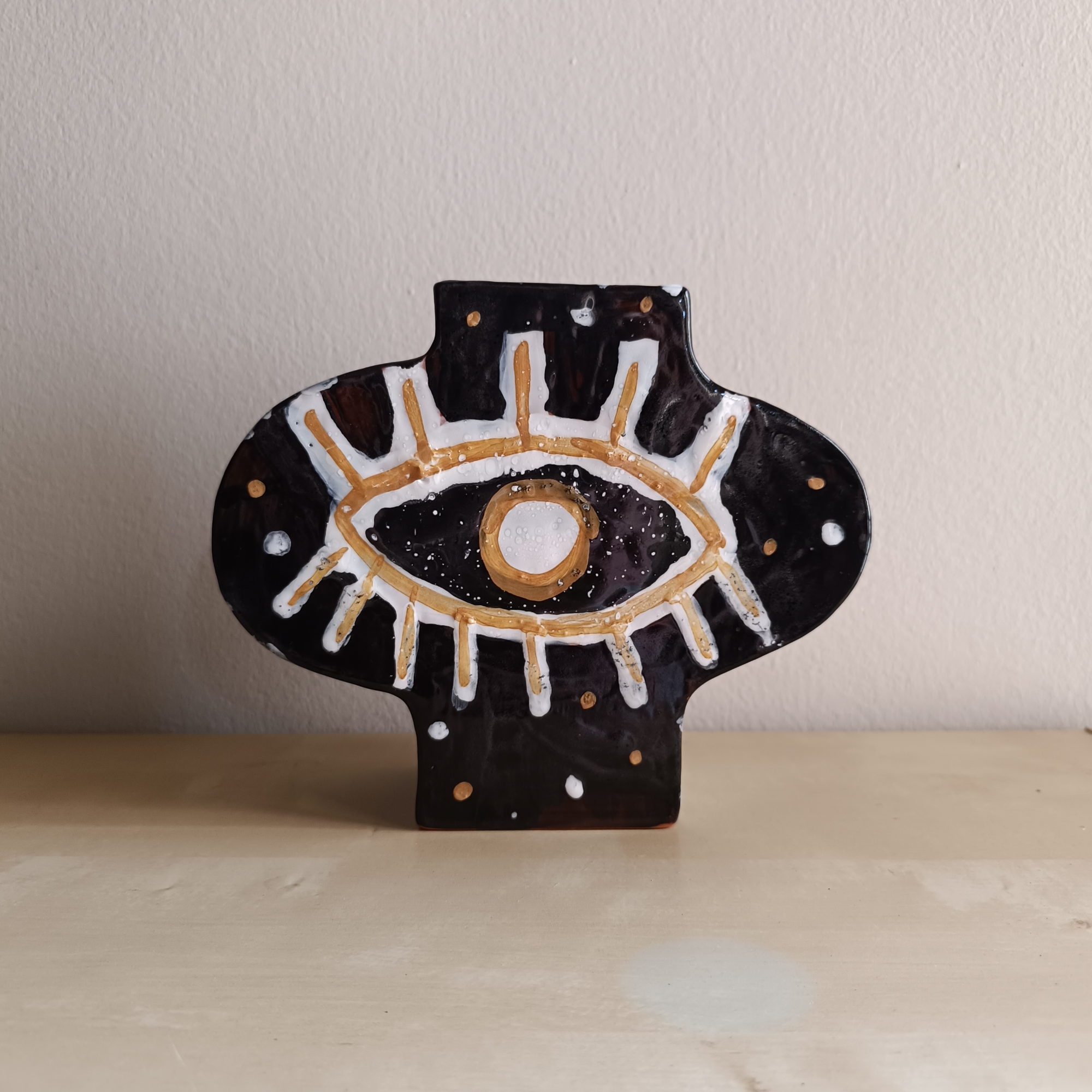 Handmade Ceramic Cosmic Eye Vase 