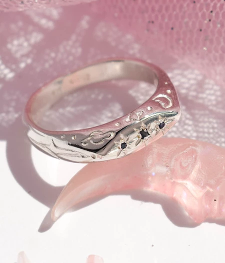 Sapphires celestial ring