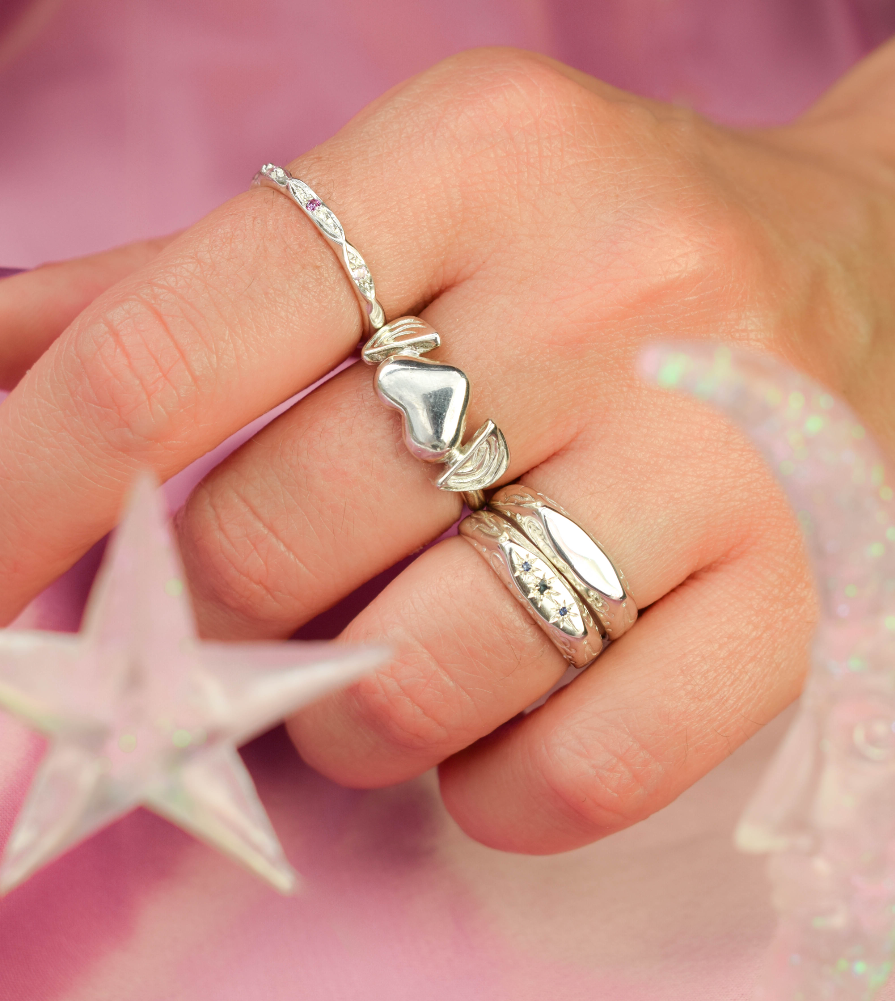 Sapphires celestial ring