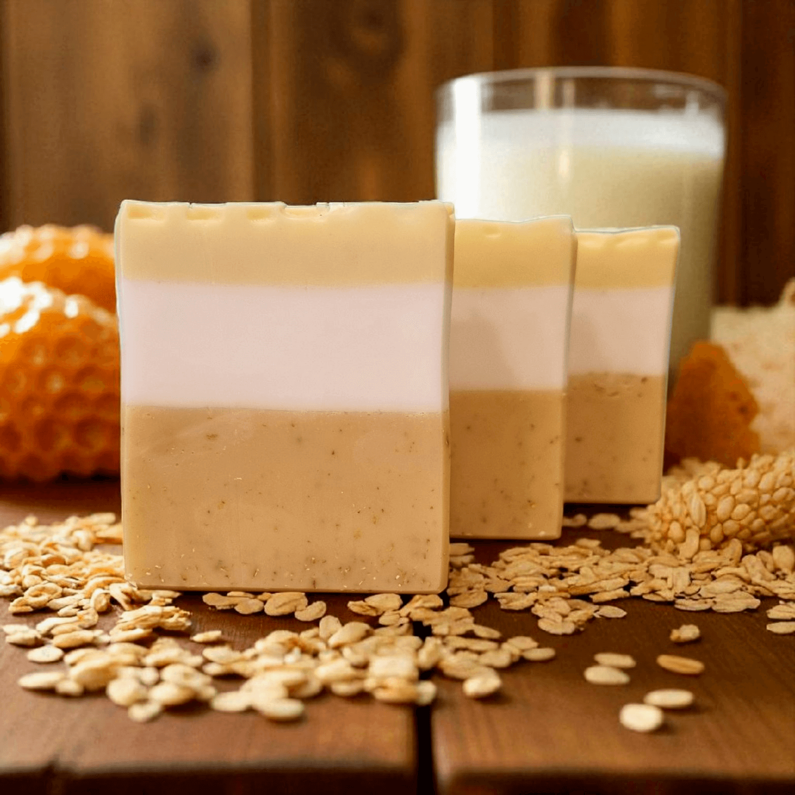 Mild exfoliating oats soap